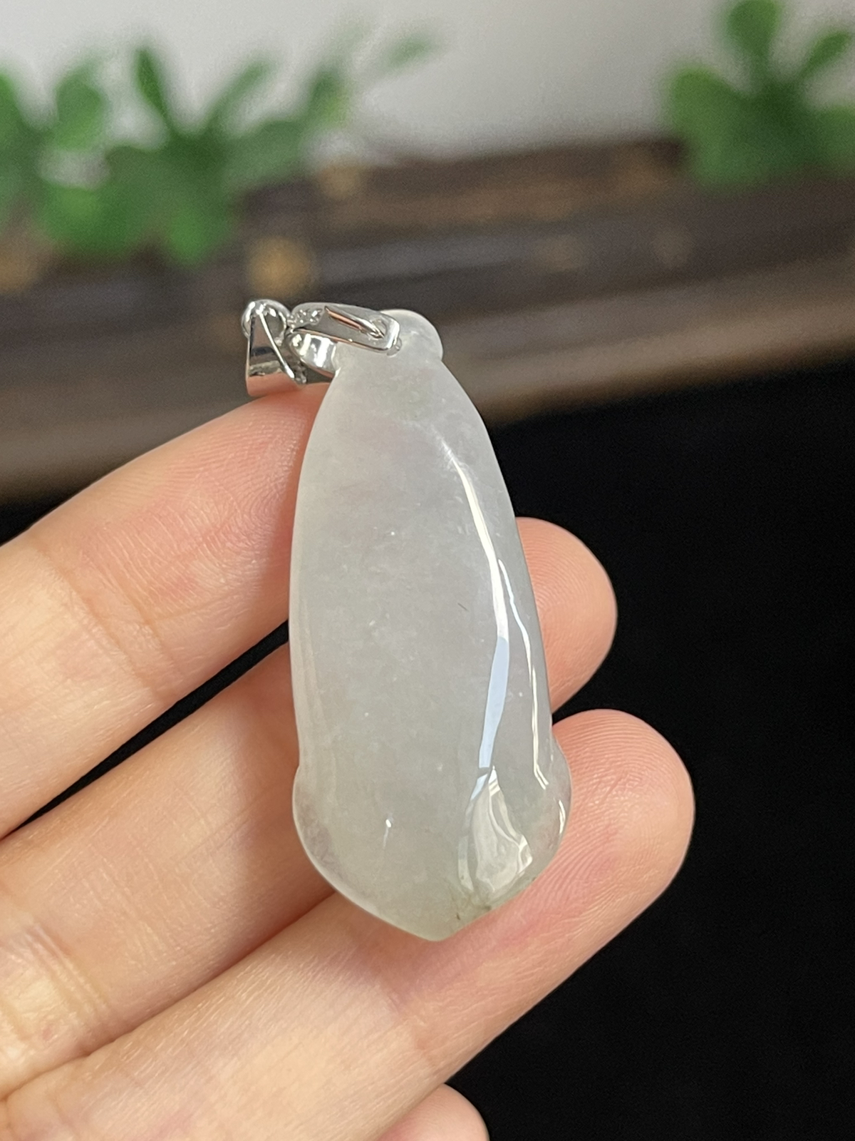 翡翠花件，印记：S925