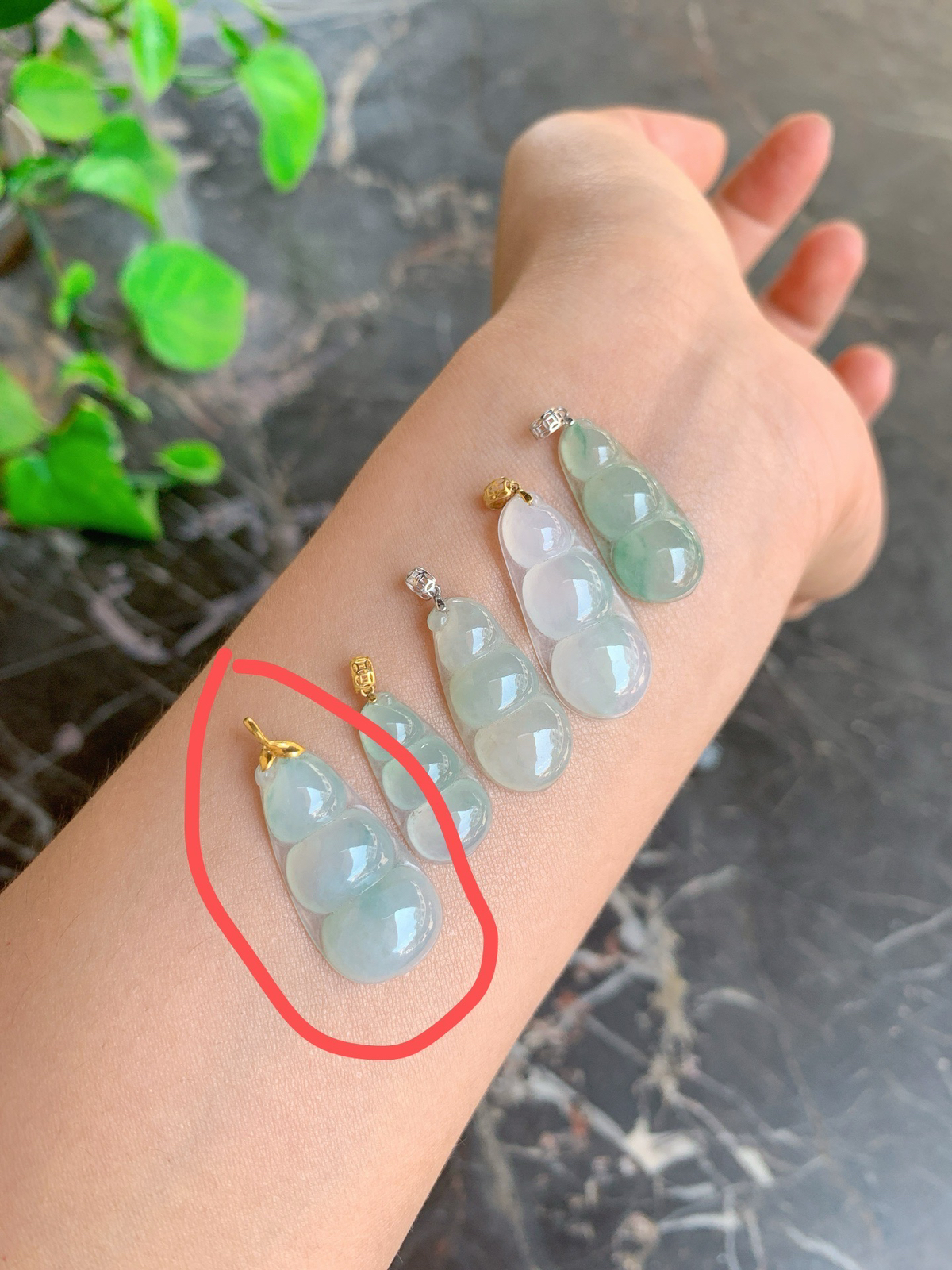 18k金镶嵌福豆，水润清爽（单件价）