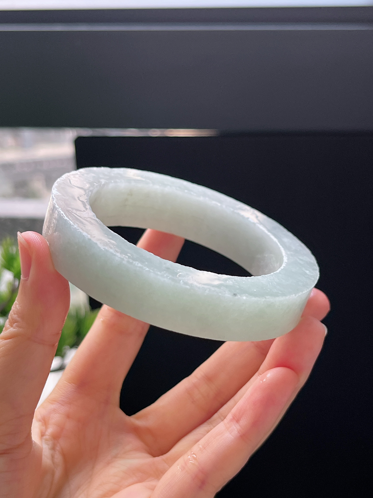 翡翠板料，⭕️正圈最大做59.5，圆条最大做55.5