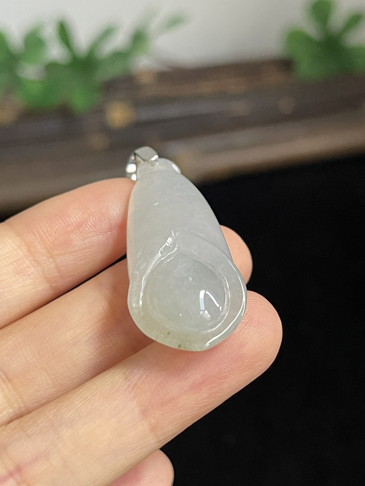 翡翠花件，印记：S925