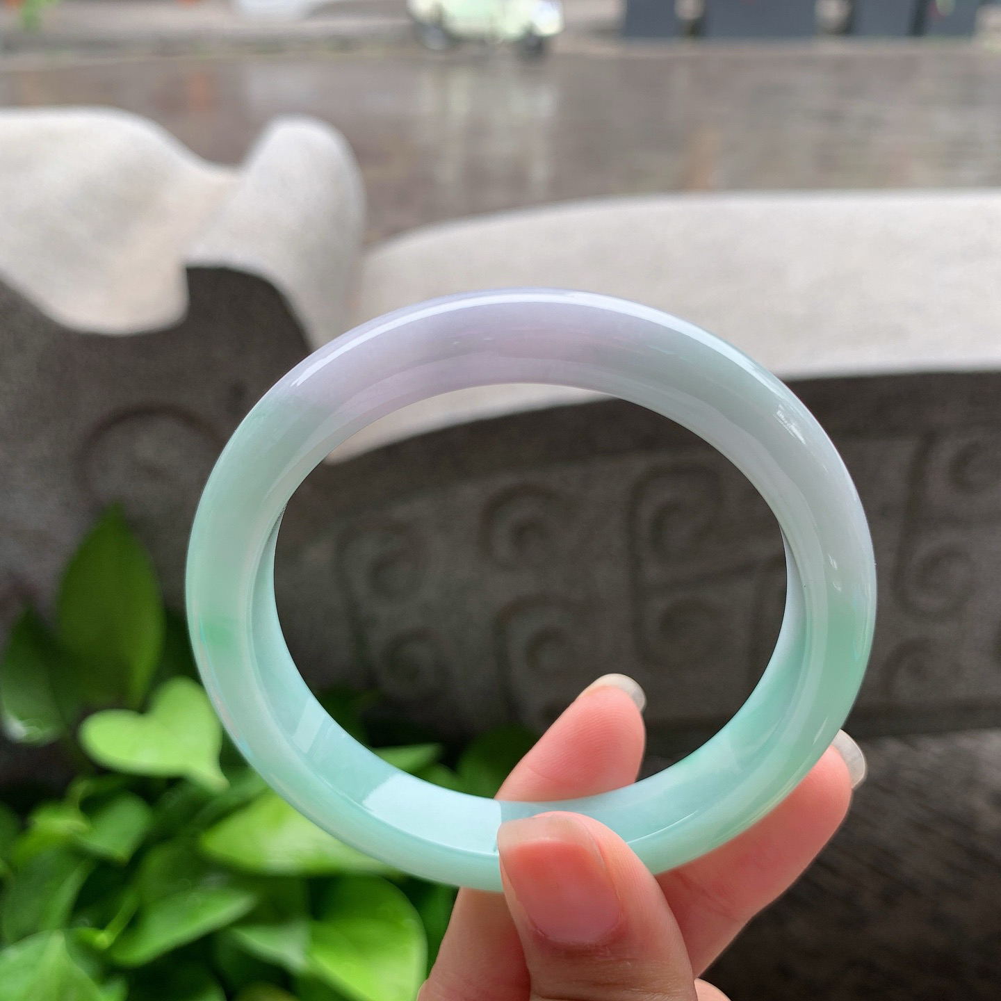圈口57.2-10.4-8 【豆绿正圈手镯】正圈57 58可戴