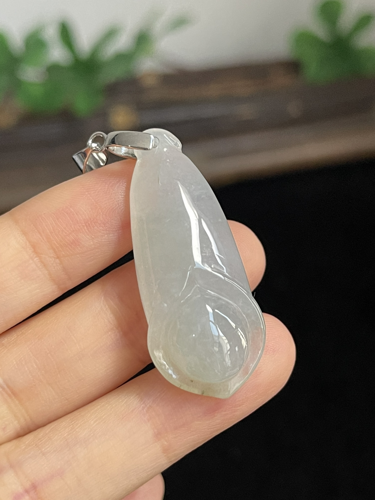 翡翠花件，印记：S925
