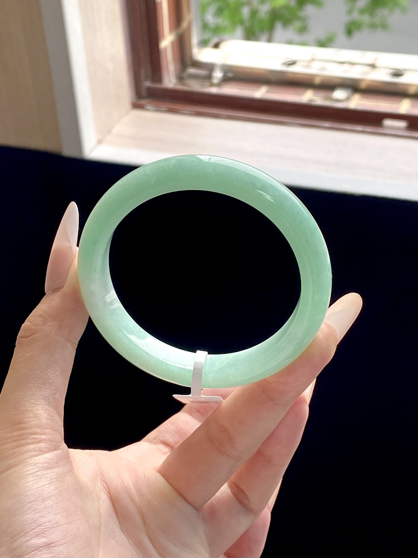 苹果绿泥鳅背正圈成品，无裂，HYC-707，⭕️58-11-8.5