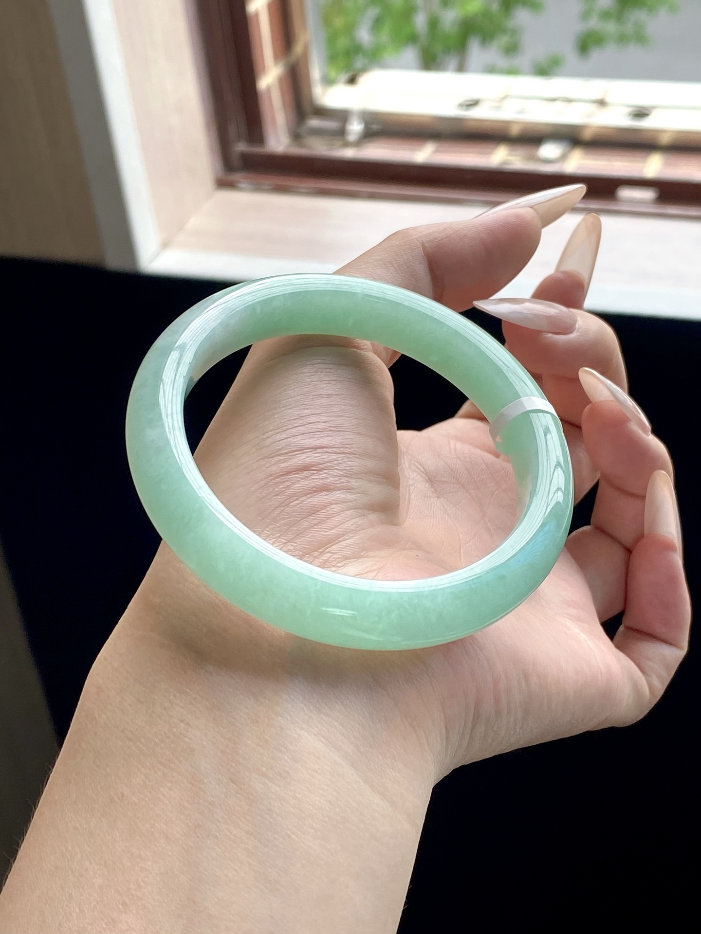 苹果绿泥鳅背正圈成品，无裂，HYC-707，⭕️58-11-8.5