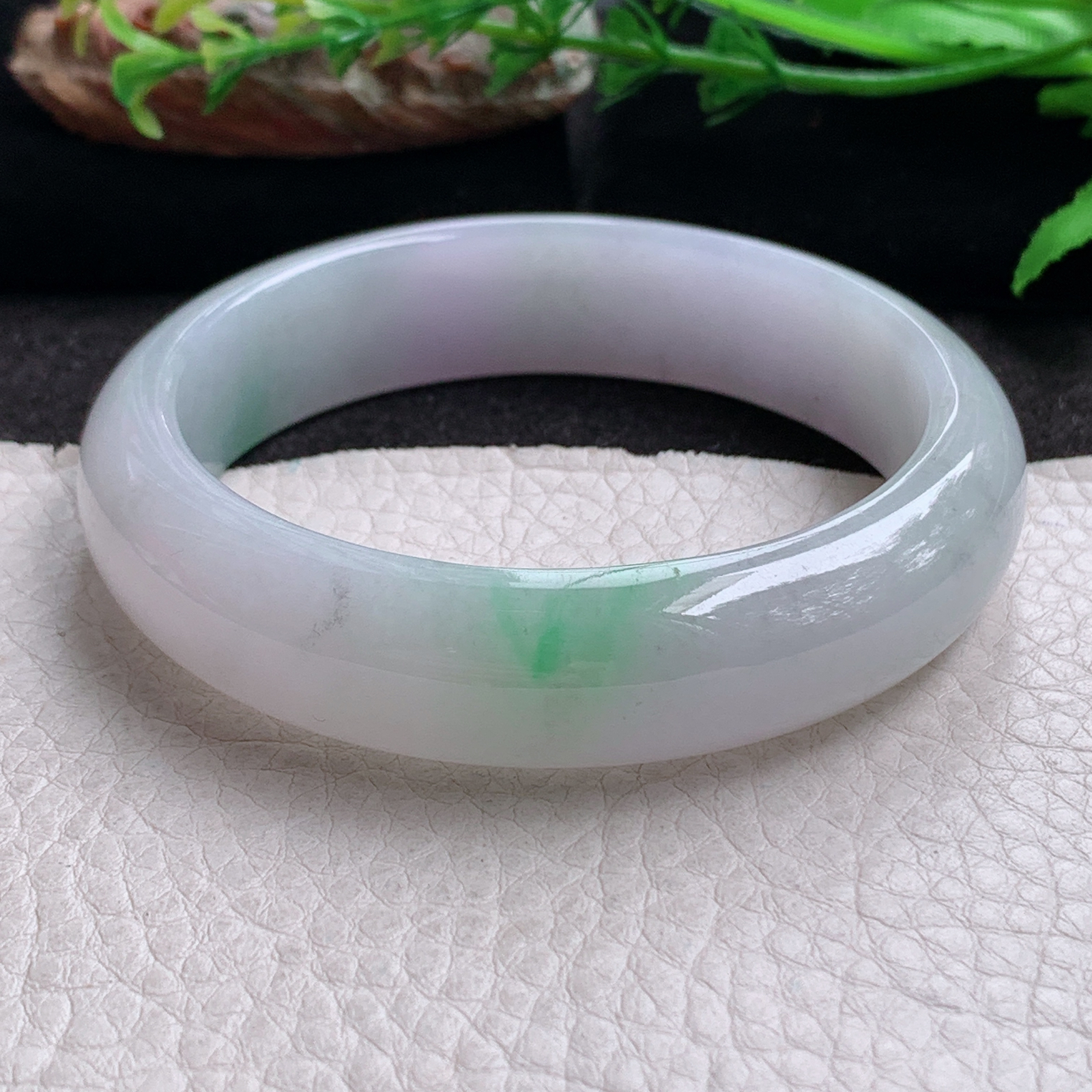 zjf实拍58*14.8*8平安镯 缅甸翡翠玉手镯飘阳绿厚装正圈玉手环
