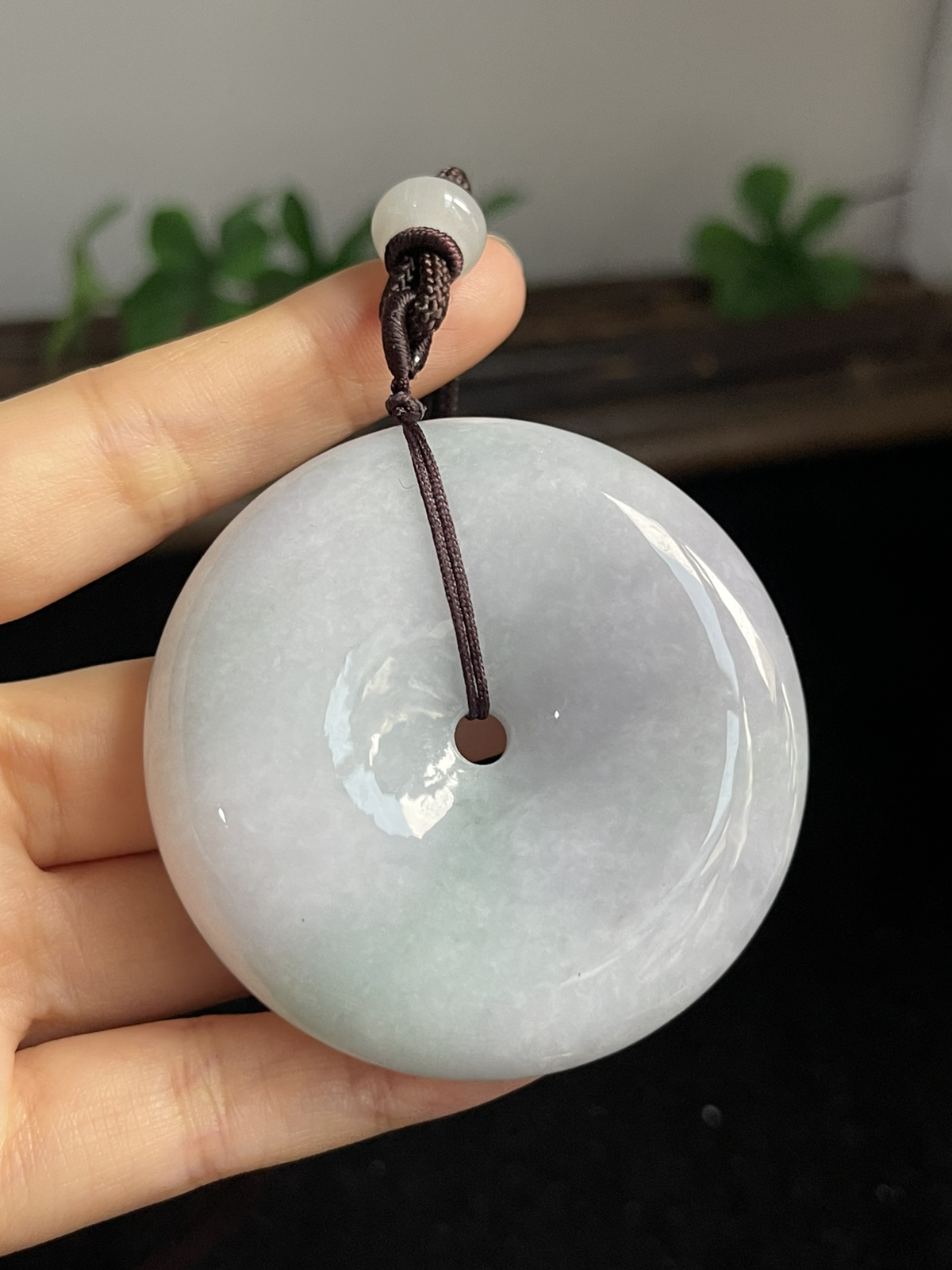 翡翠糯化种平安扣