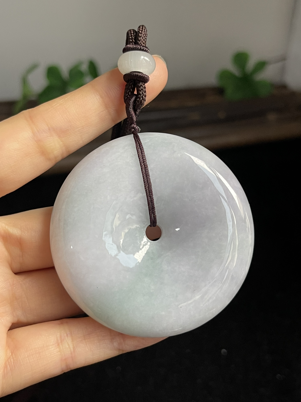 翡翠糯化种平安扣