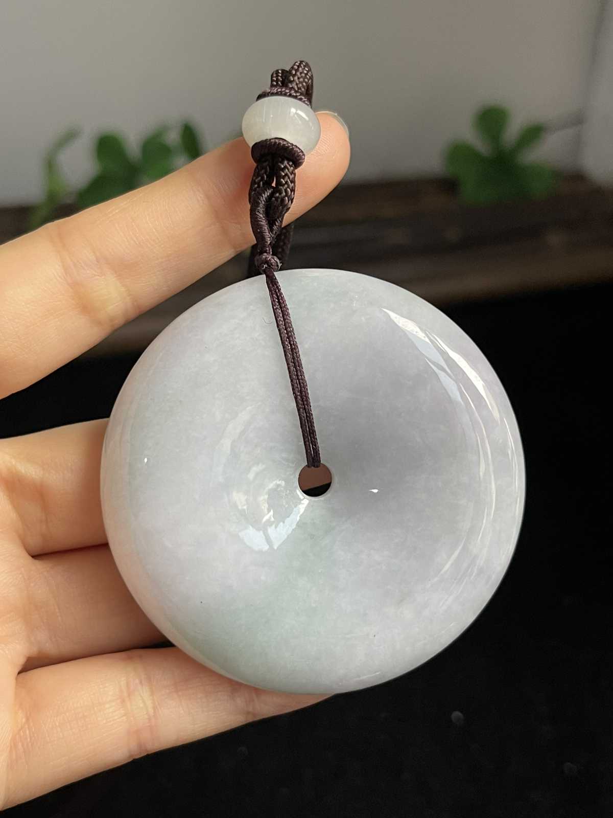 翡翠糯化种平安扣