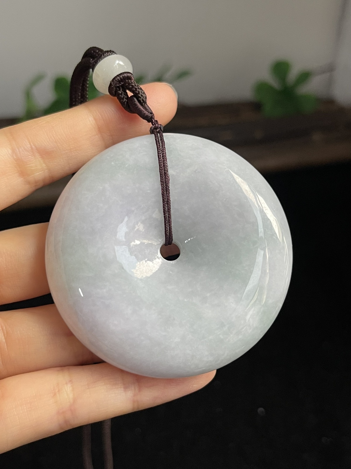 翡翠糯化种平安扣