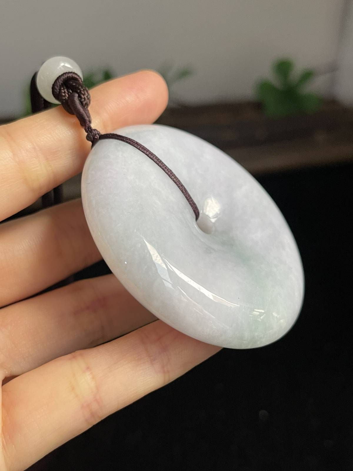 翡翠糯化种平安扣