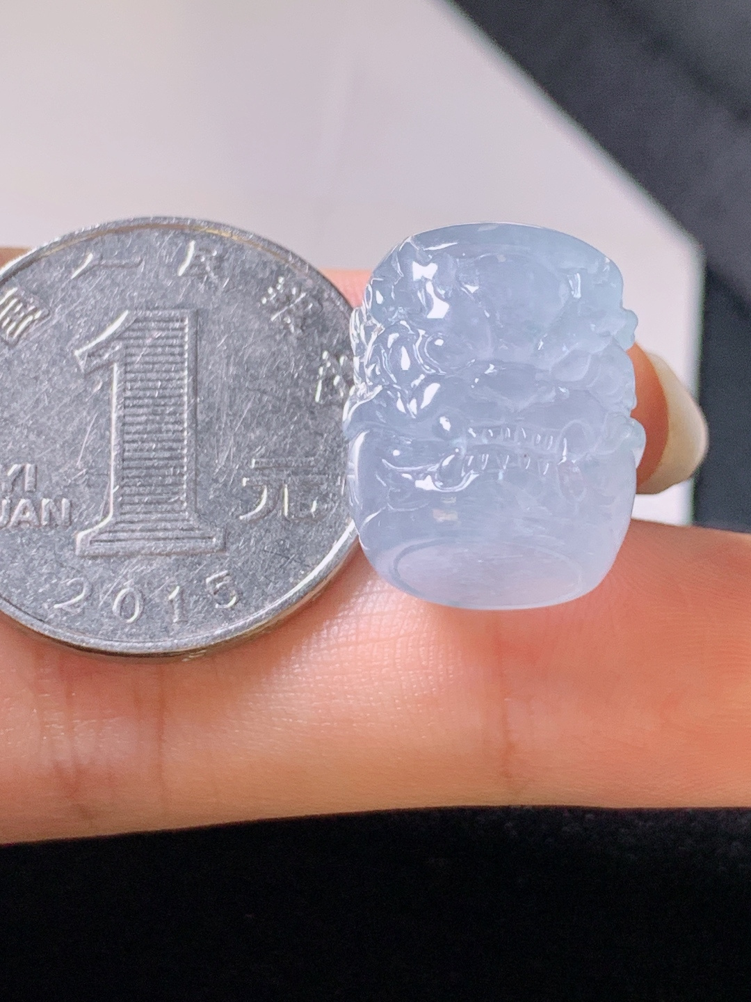 冰种龙桶珠，无裂，冰润饱满 裸石16.5-14.2