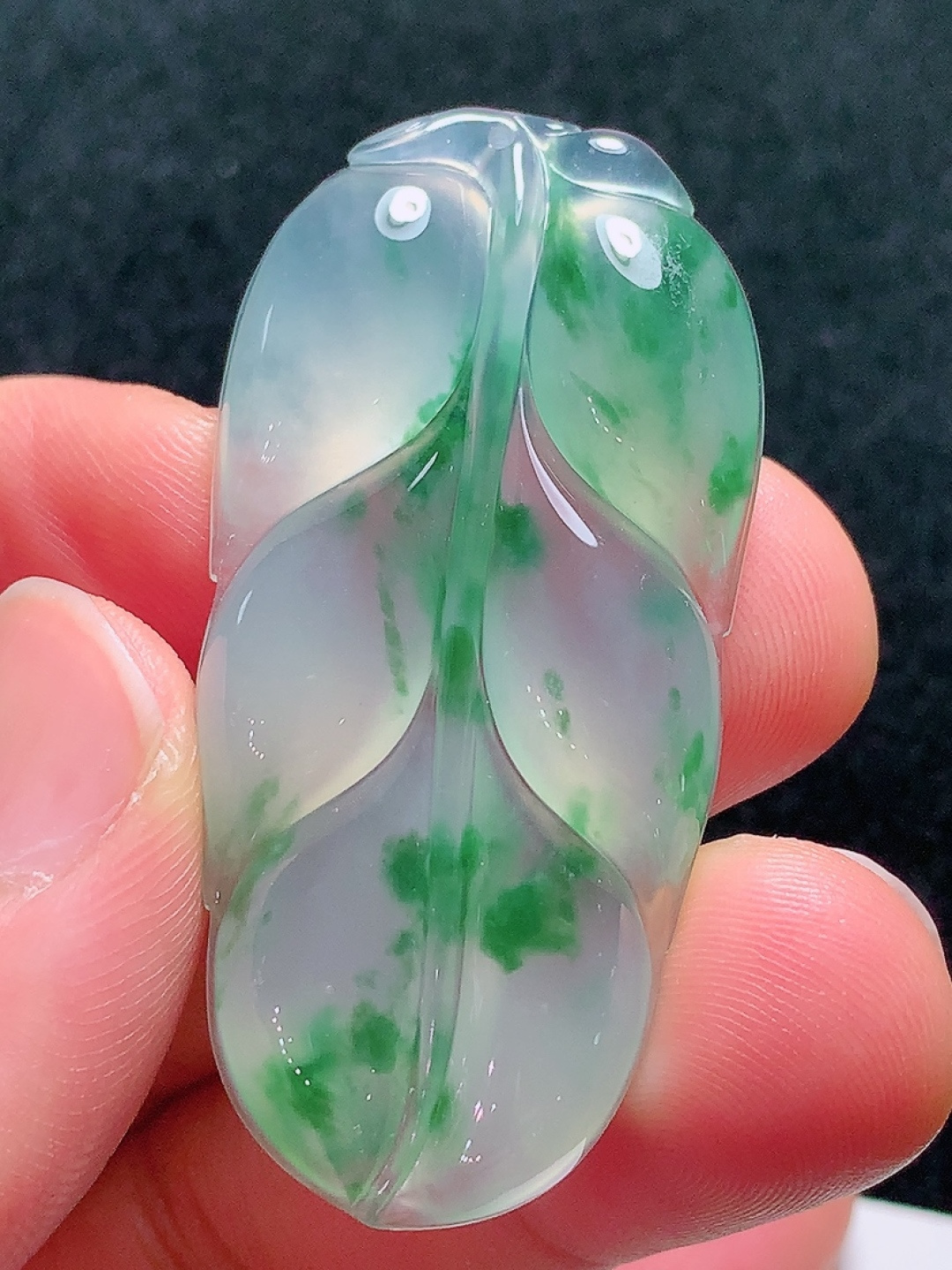 ️冰种飘花家大业大，种老水头好，又冰又润，饱满无裂，尺寸：47/21.5/5.6mm
