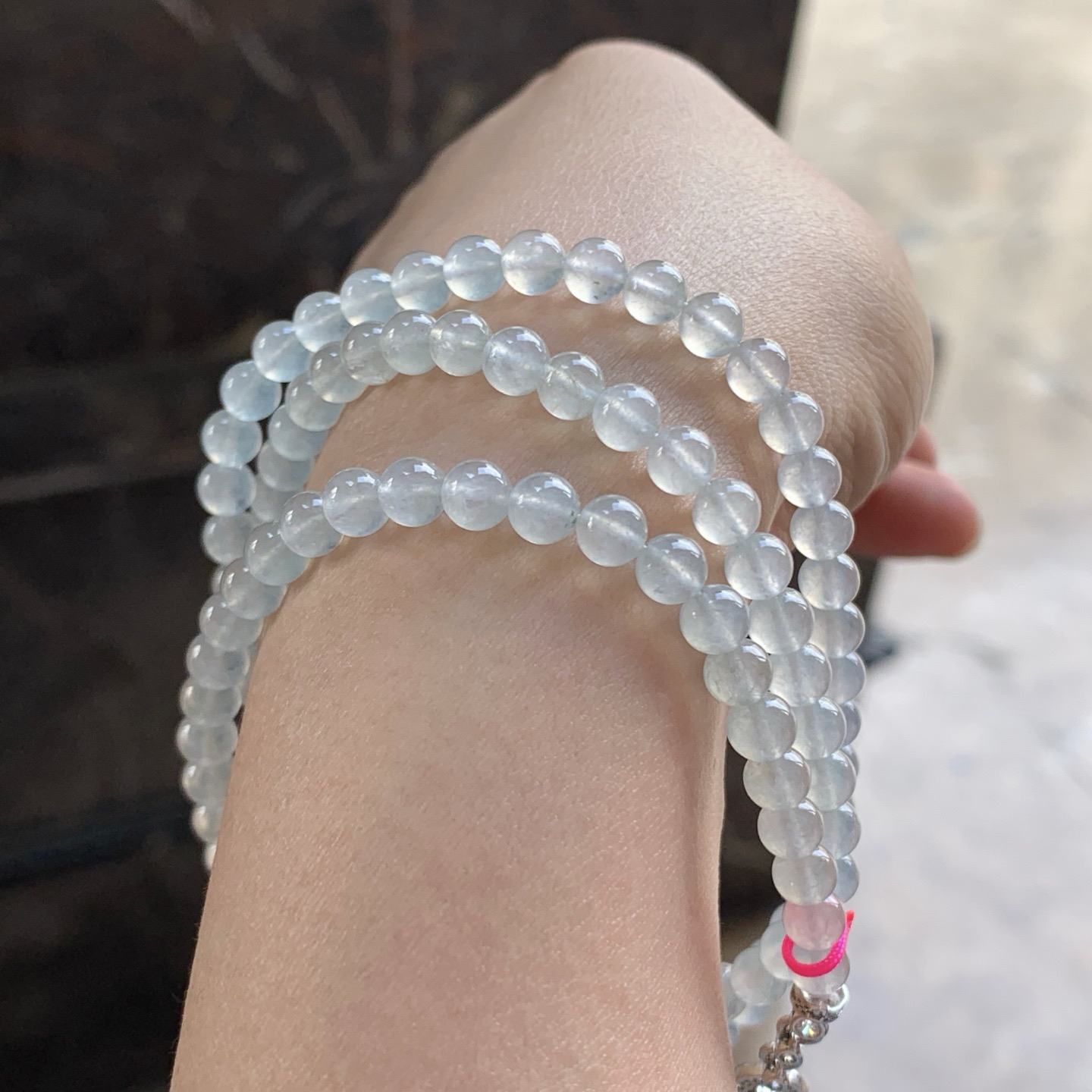 冰种珠链^_^冰透 水润