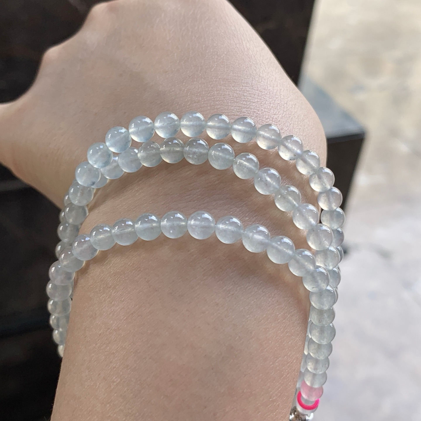 冰种珠链^_^冰透 水润