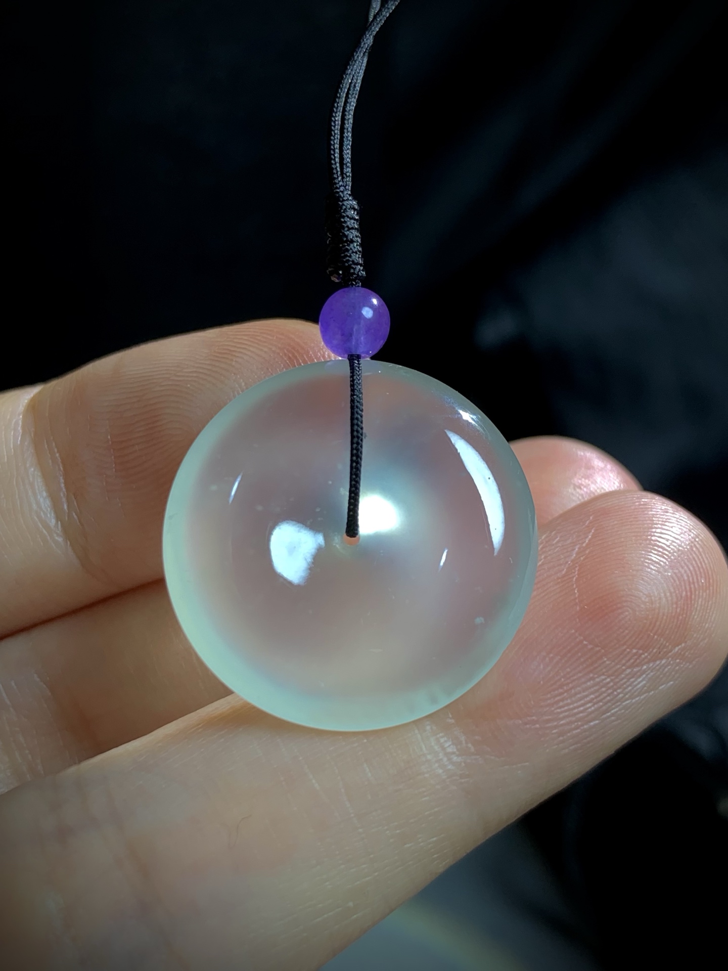 ️ 高品质冰纯平安扣子，23-5.5mm，5.8g，编号