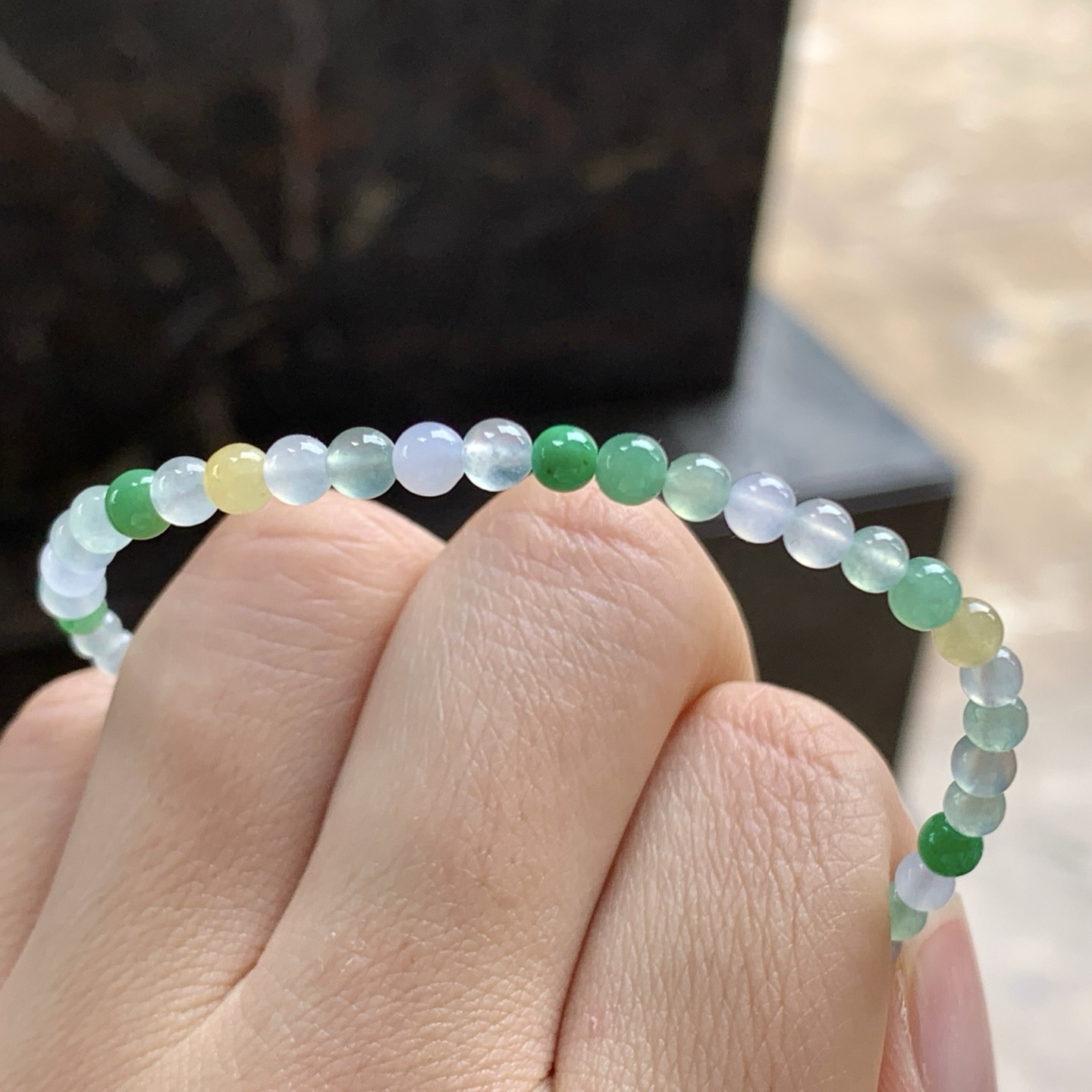 冰种手串^_^鲜艳