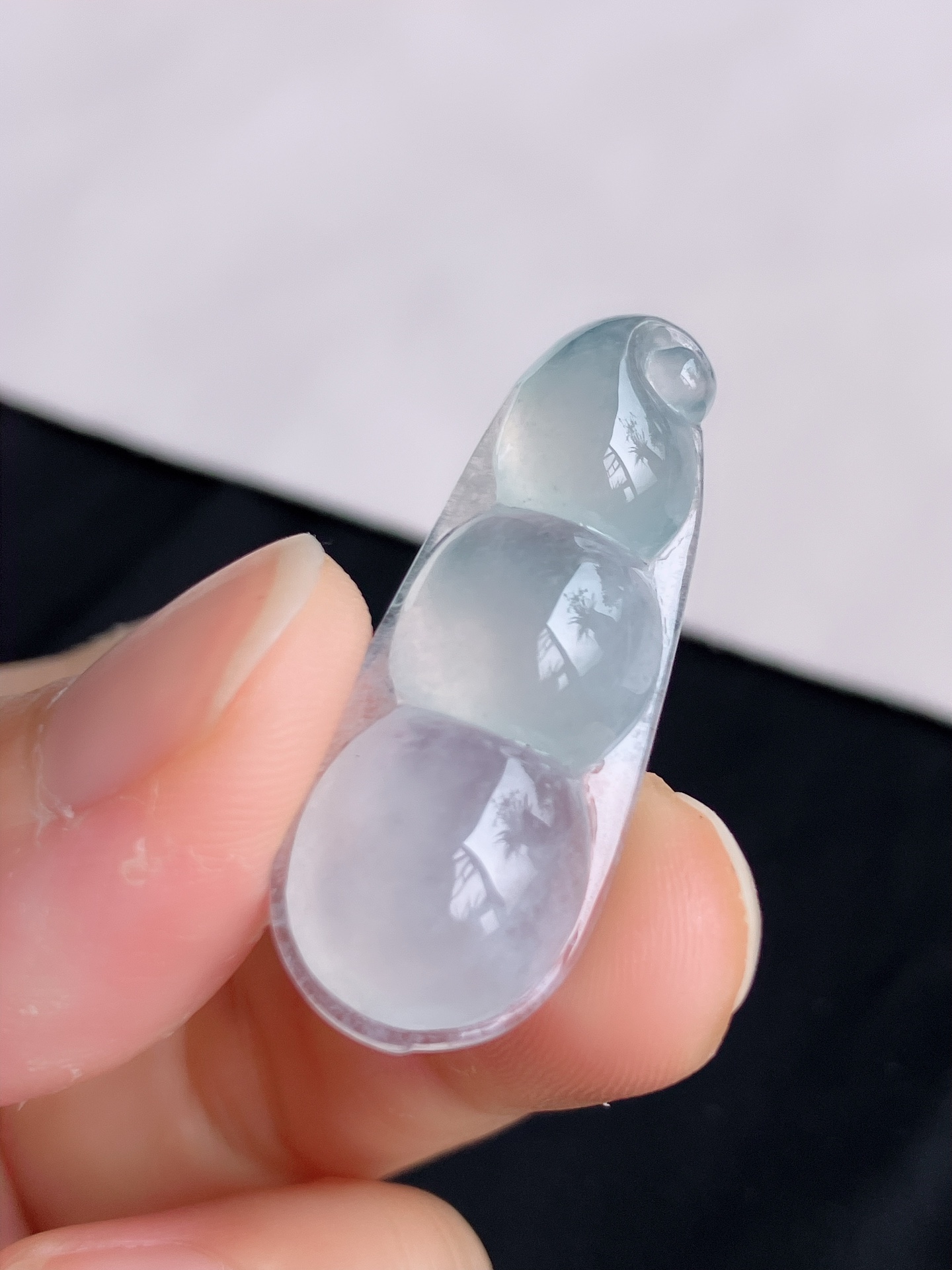 ️冰透福豆，晶莹剔透，尺寸35.6/14.5/7.3，自然光实拍