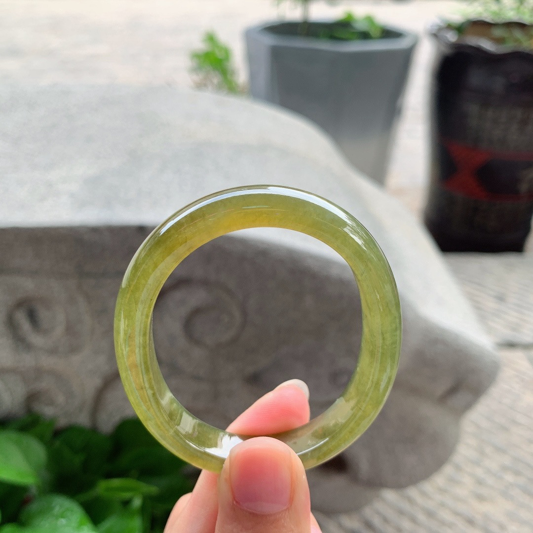 小圈口52.1-43.2-10-6.8 【黄翡贵妃手镯】贵妃52 53可戴
