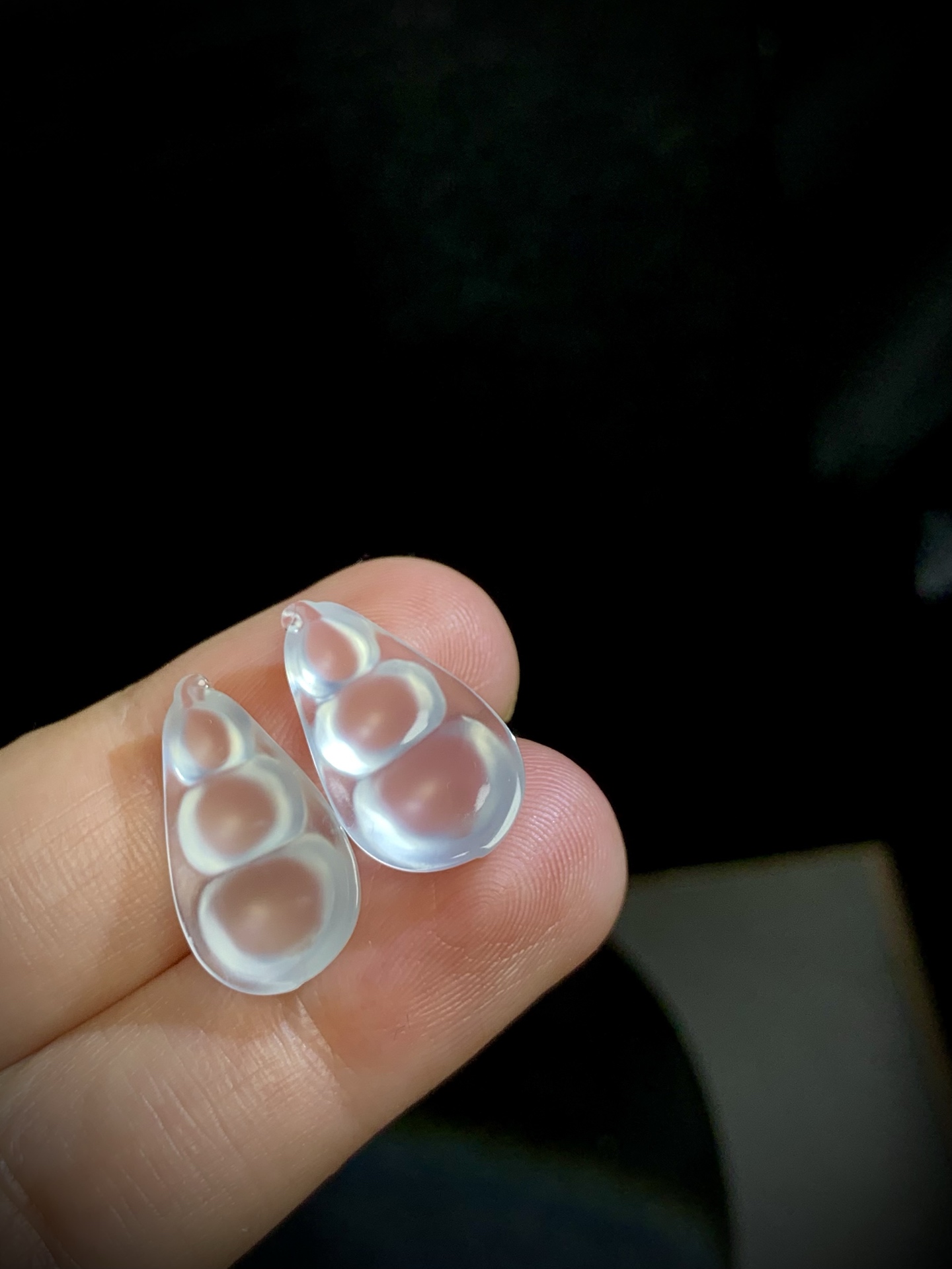 ️ 玻璃种，茅台白，高品质豆子裸石，20-11.3-4mm