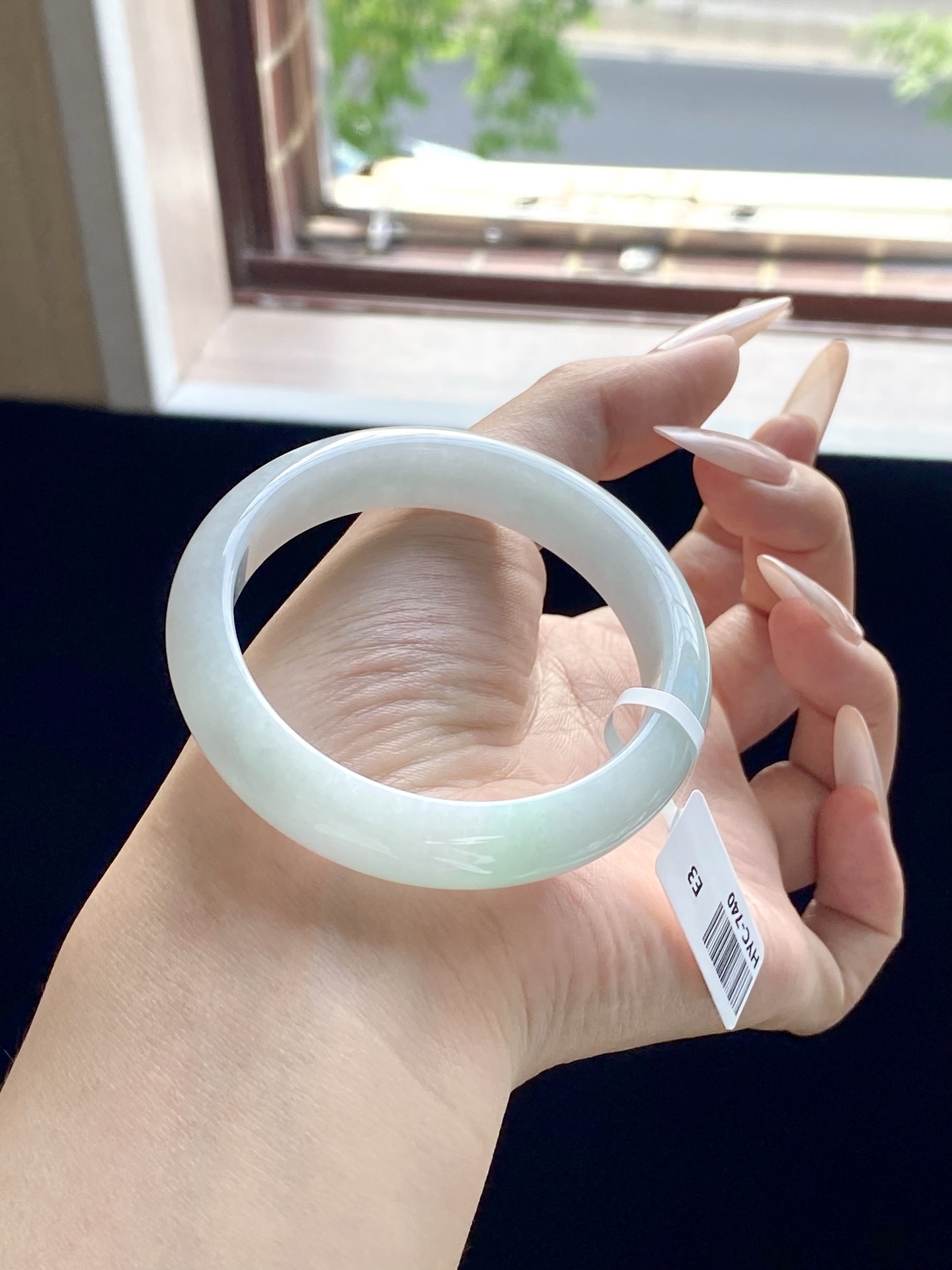 小圈口白月光飘绿正圈成品 HYC-740 ⭕️53-12.4-7.5