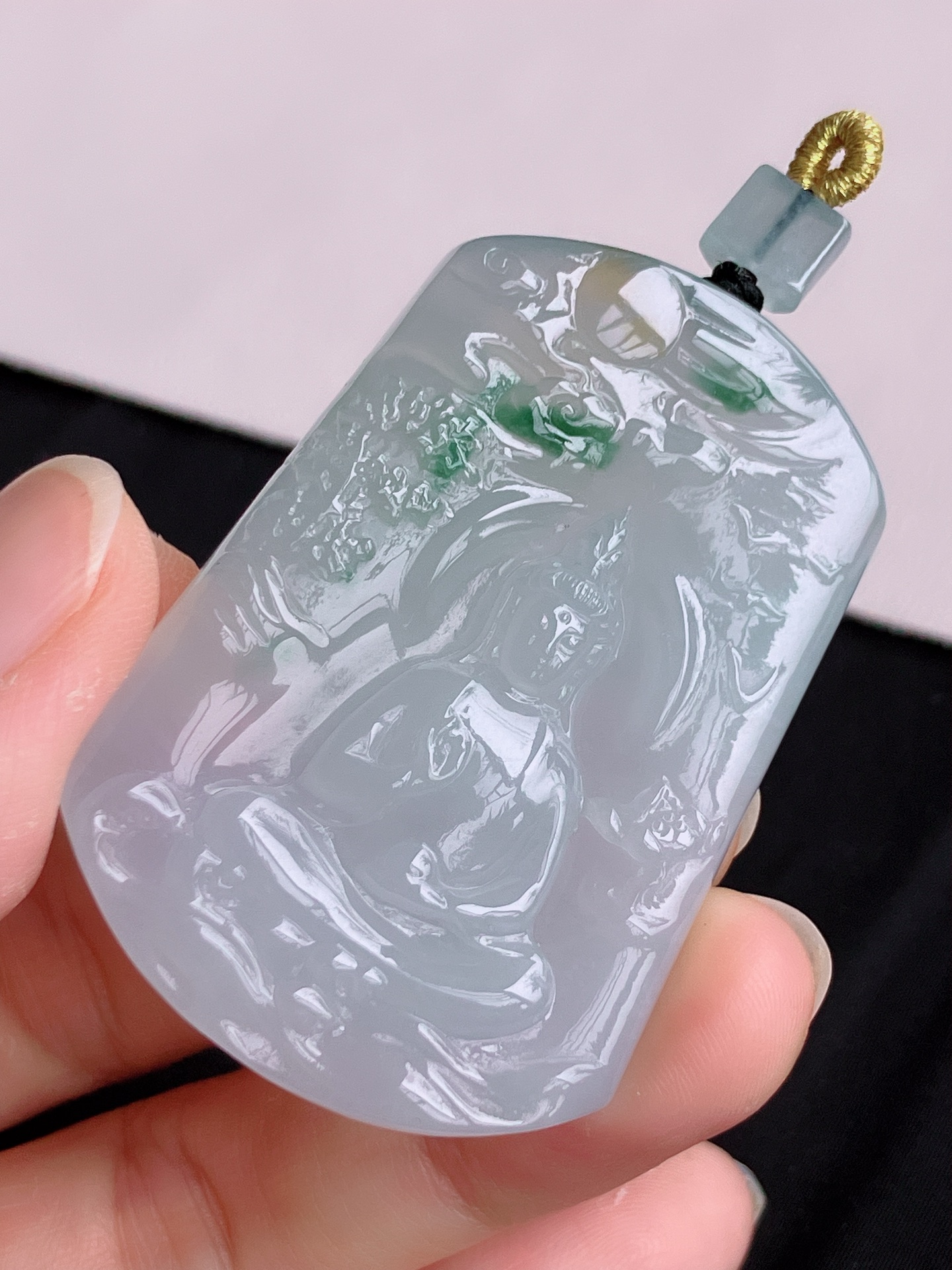 ️，冰飘花观音，晶莹剔透，尺寸51.6/37/5.8，自然光实拍