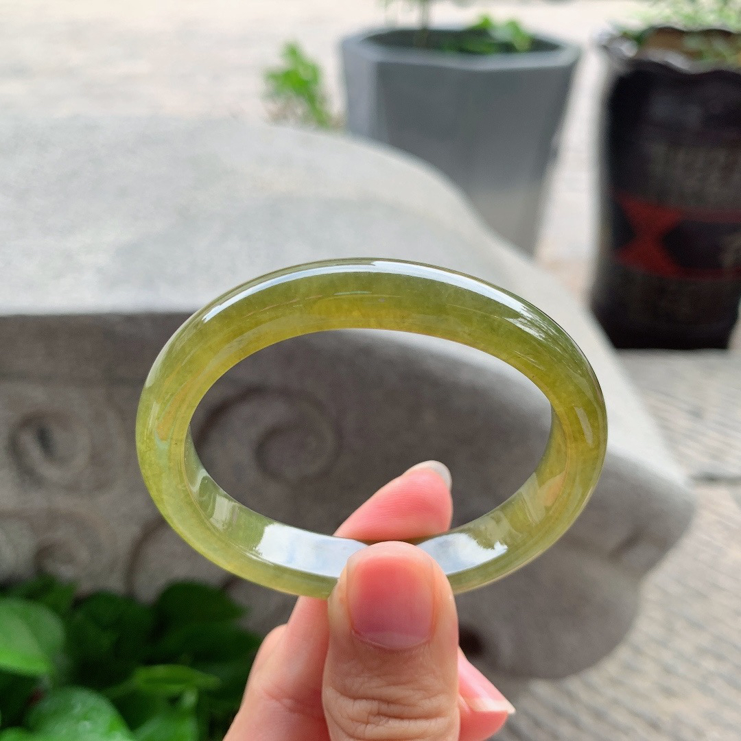 小圈口52.1-43.2-10-6.8 【黄翡贵妃手镯】贵妃52 53可戴