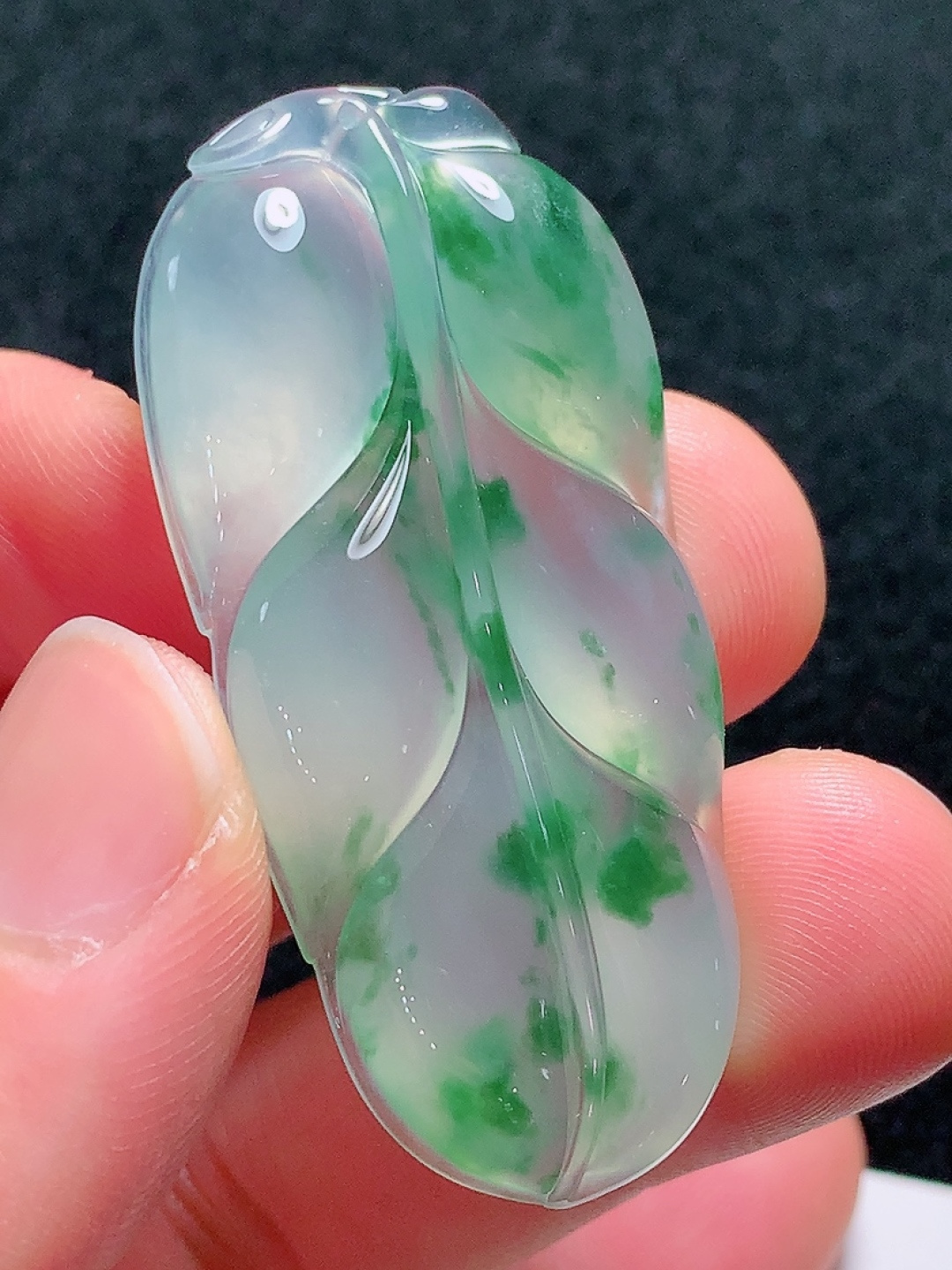 ️冰种飘花家大业大，种老水头好，又冰又润，饱满无裂，尺寸：47/21.5/5.6mm