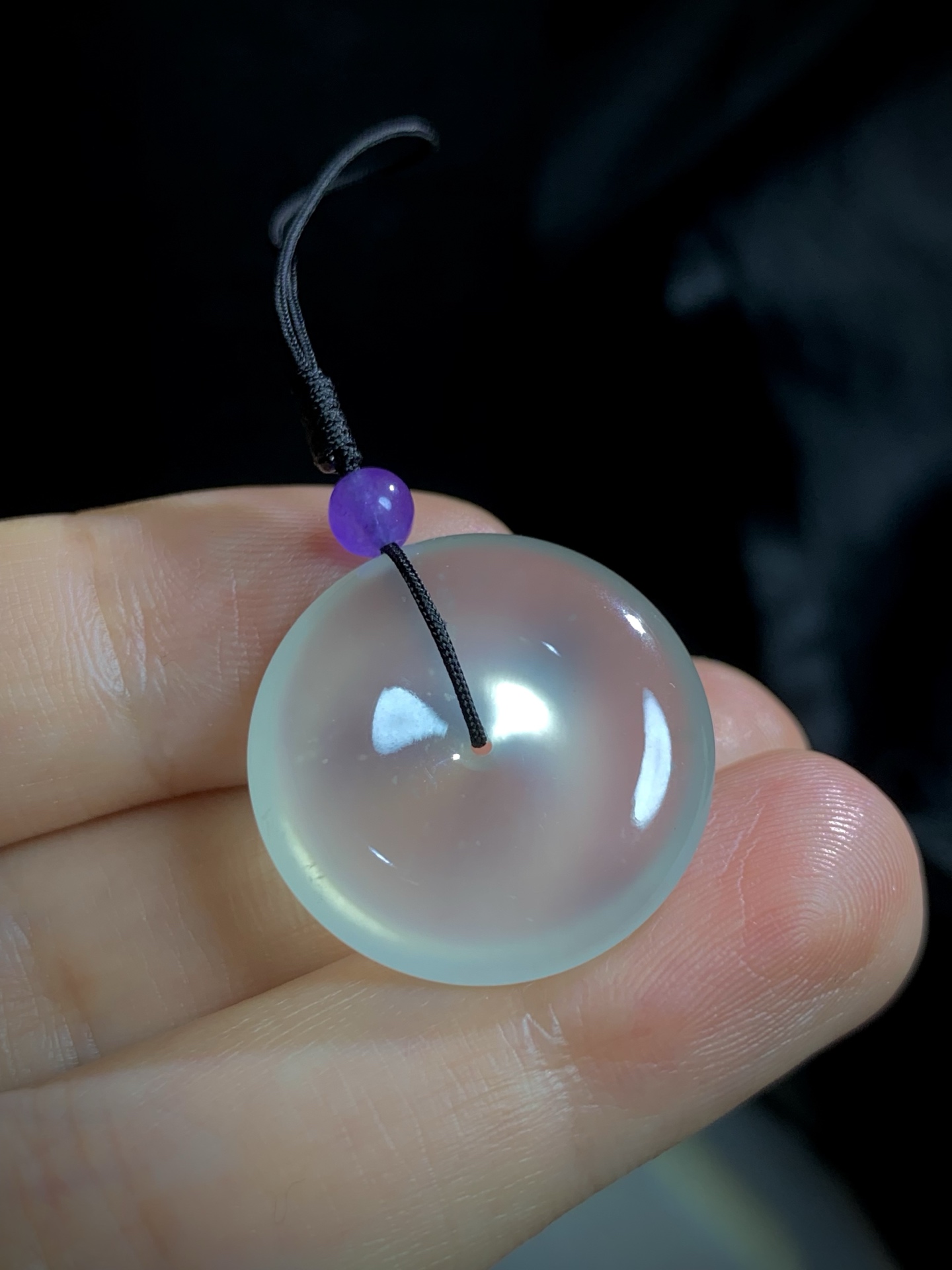 ️ 高品质冰纯平安扣子，23-5.5mm，5.8g，编号