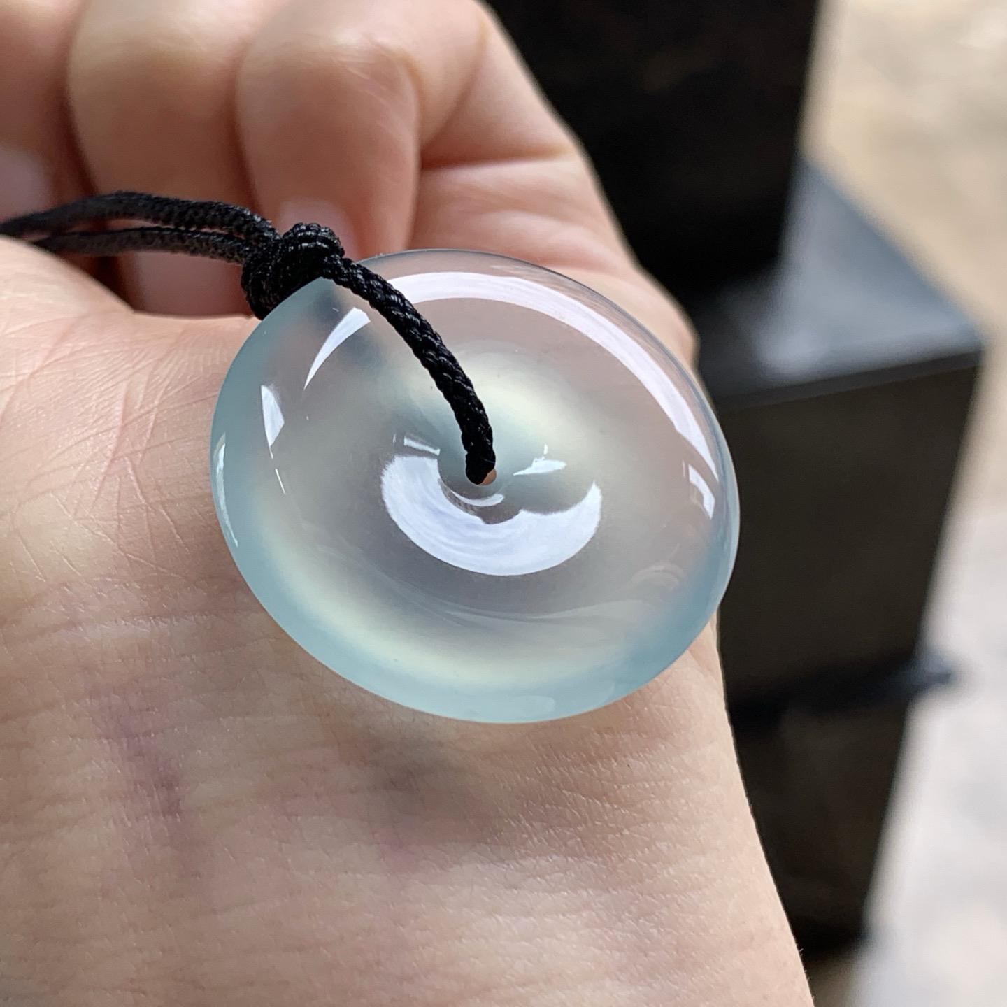 高冰蓝水平安扣^_^