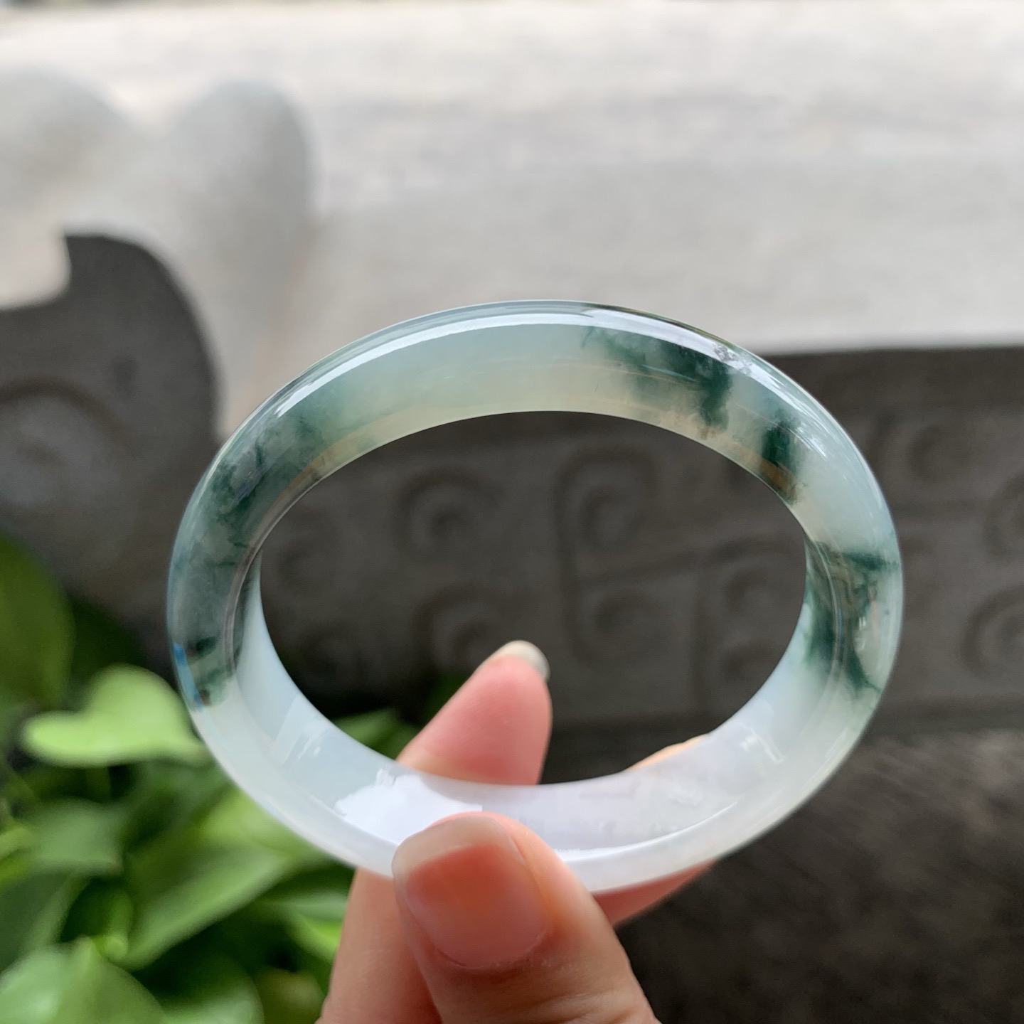 小圈口52-45.7-12.4-7.1 【飘花贵妃手镯】贵妃52 53可戴