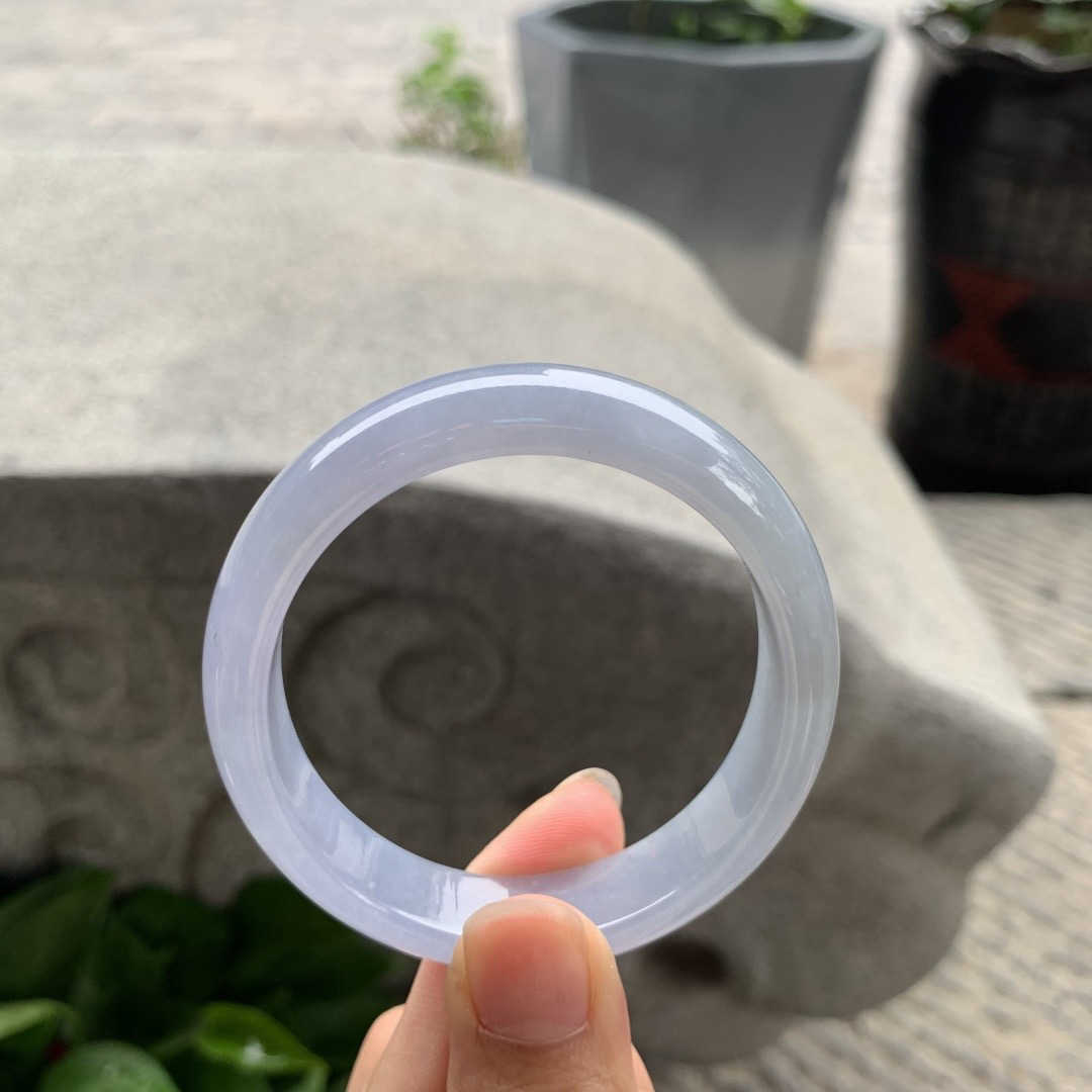 圈口 55-50.3-12-6.8【冰茄紫贵妃手镯】贵妃55 56可戴