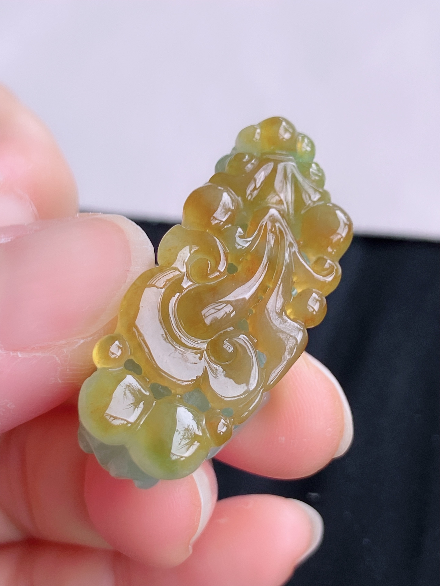 ️，冰黄貔貅，晶莹剔透，尺寸35/16.5/15.5，自然光实拍