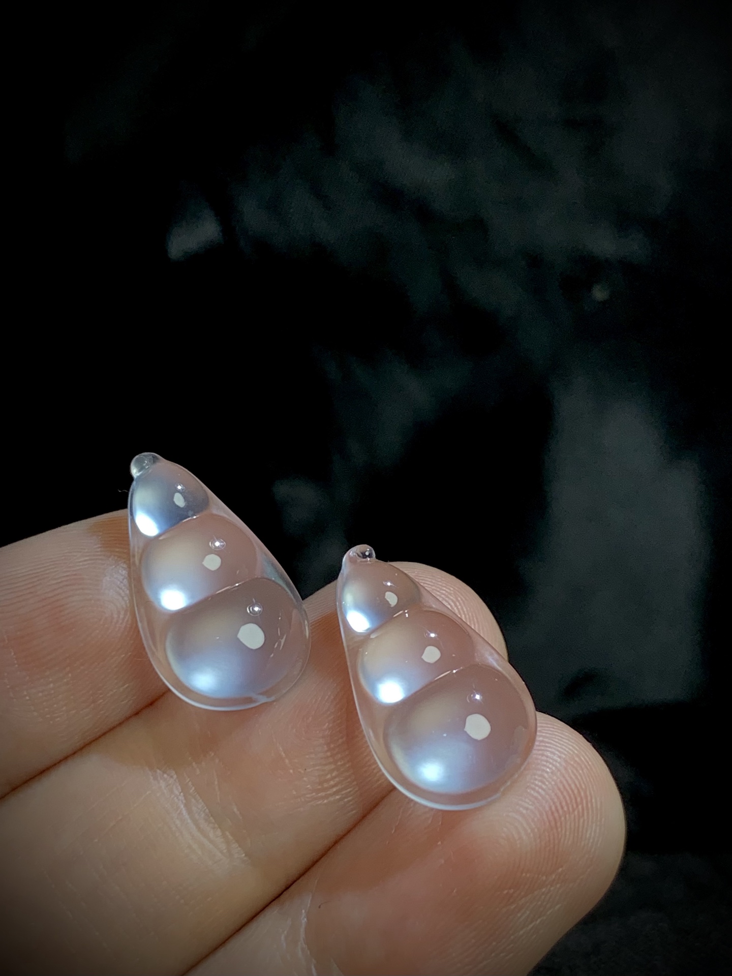 ️ 玻璃种，茅台白，高品质豆子裸石，20-11.3-4mm