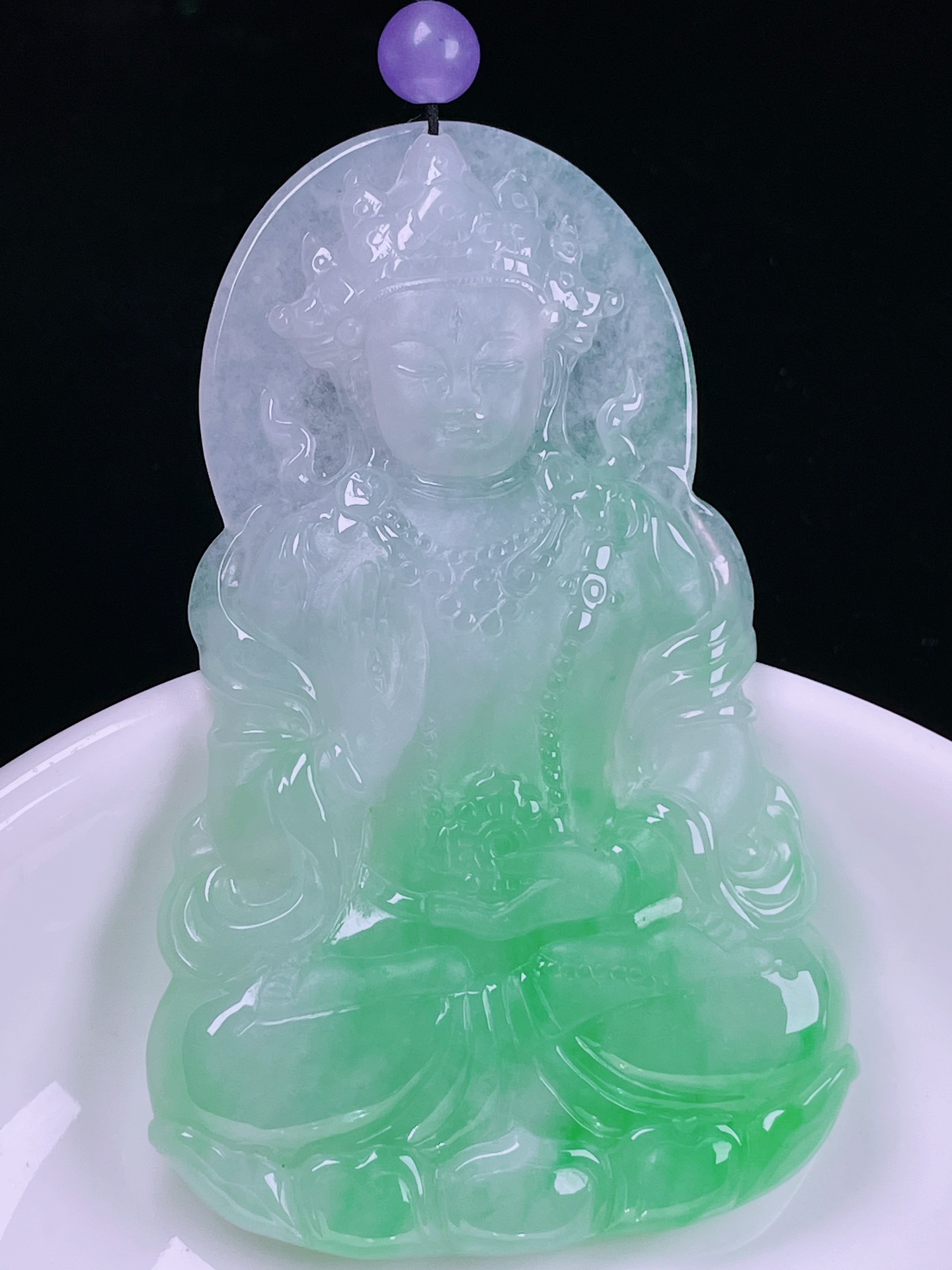 ️飘绿度母，老种起光，细底通透，尺寸70/44/6，0508
