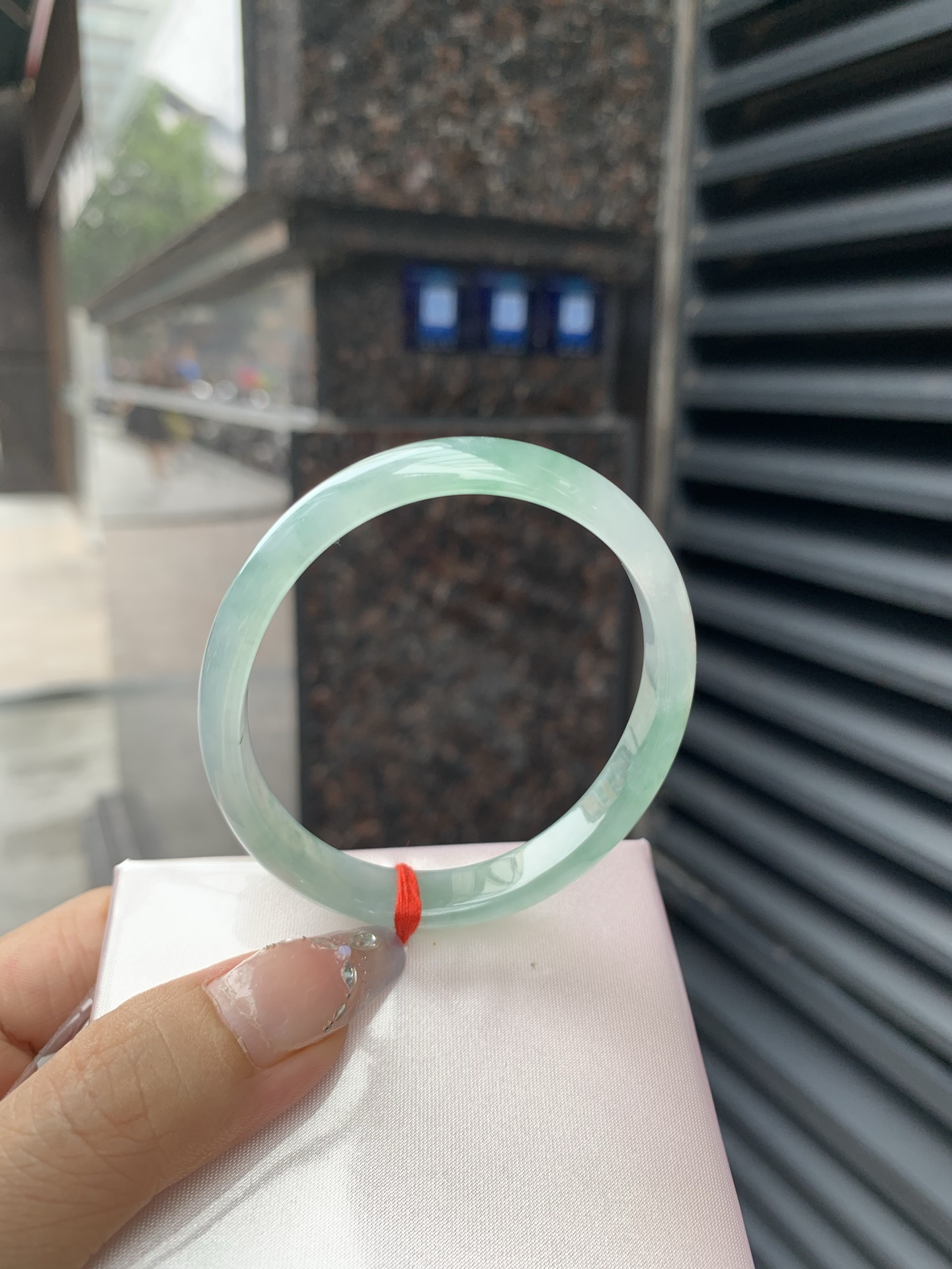 冰飘花贵妃，54.8-48.3-5.2-9，0508-2A109-2，底妆冰润细腻，绿花灵动飘逸，勾勒出一幅唯美诗意的山水意境画，古典优雅又秀气，无裂