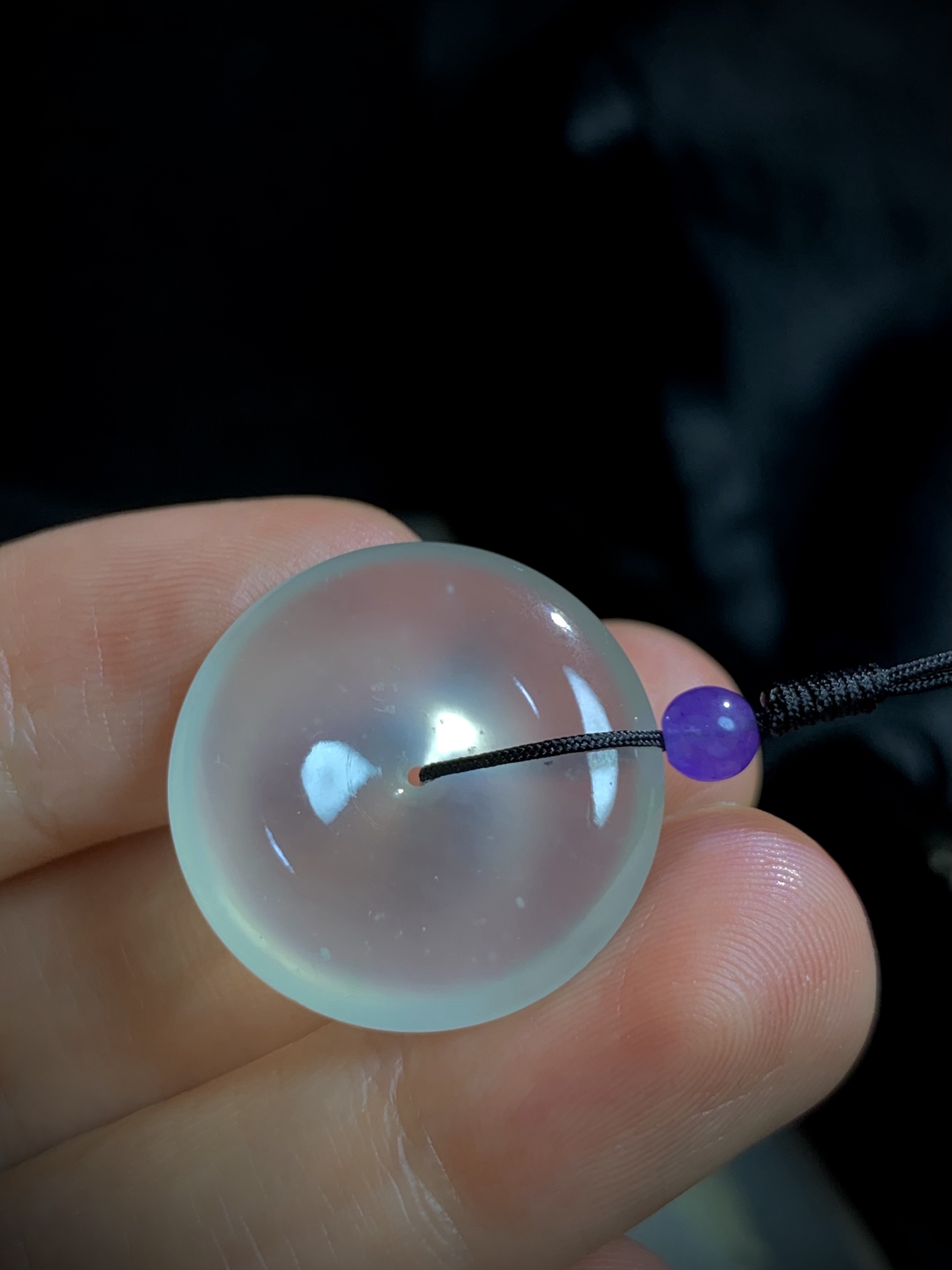 ️ 高品质冰纯平安扣子，23-5.5mm，5.8g，编号