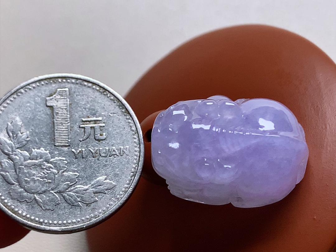️ 貔貅 紫色漂亮，雕工霸气十足，无裂，尺寸24*17*12.7