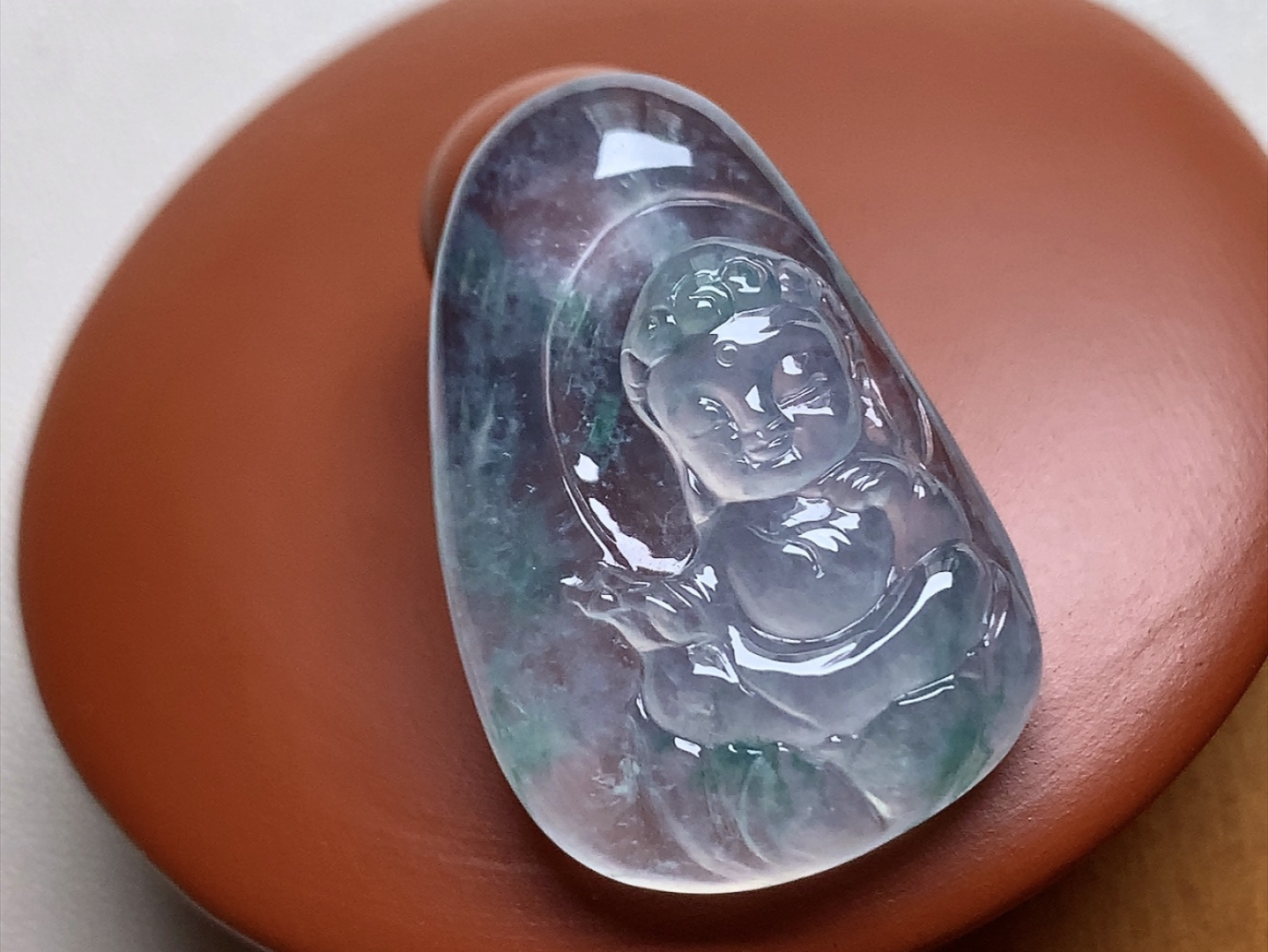 ️ 冰种飘花宝宝佛 造型可爱，种水，无裂，尺寸29.8*20*7
