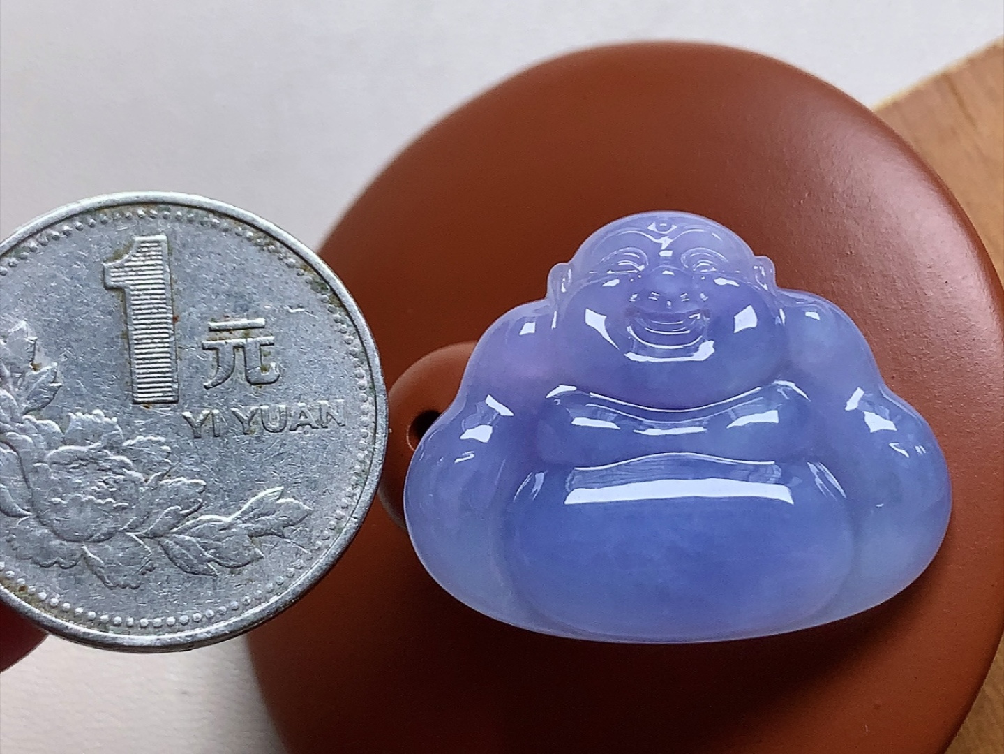 ️ 浓紫佛公 紫色漂亮，玉质细腻起胶感，尺寸29*23.6*4