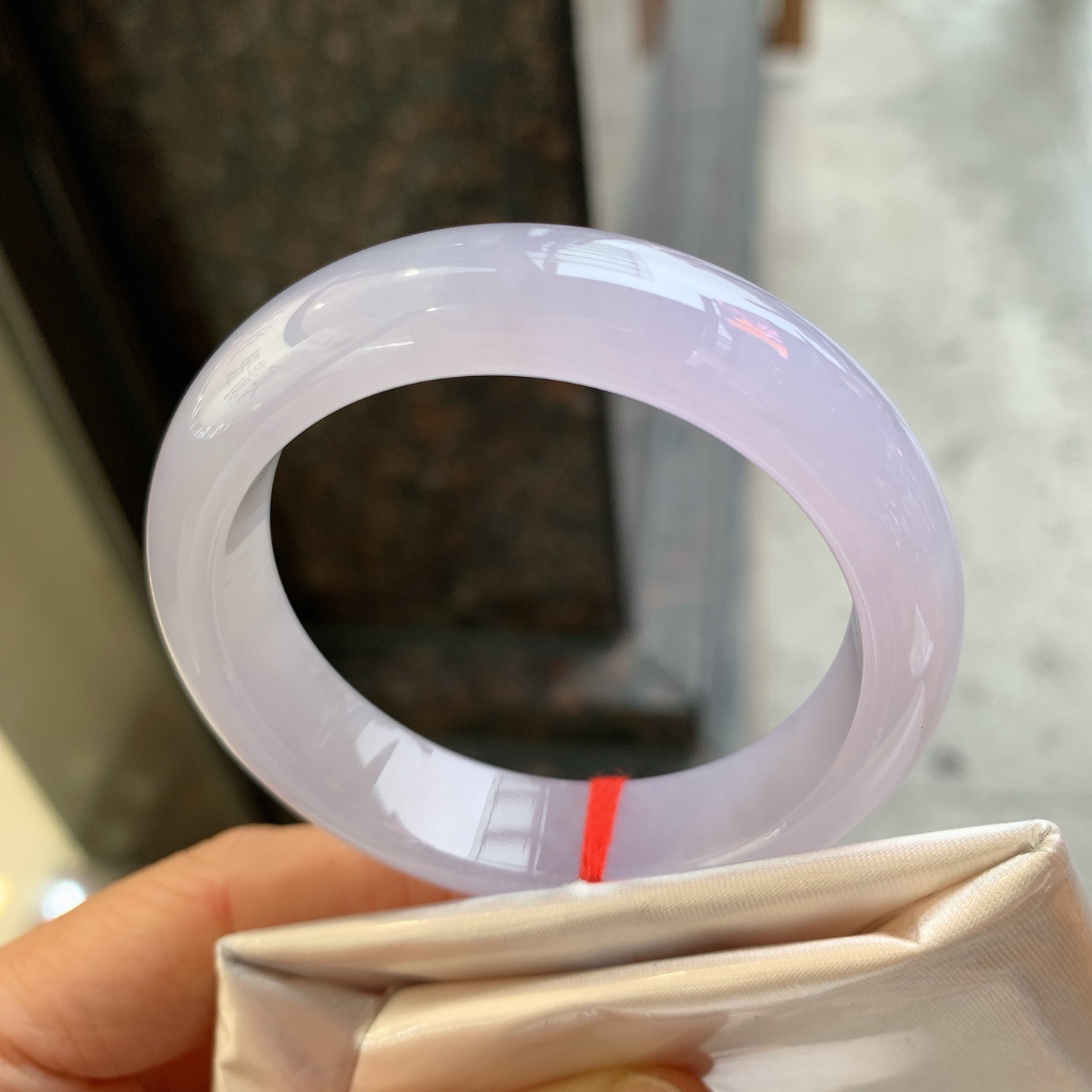 正圈冰粉紫 微细纹 尺寸：51.3/13/8 现货更漂亮