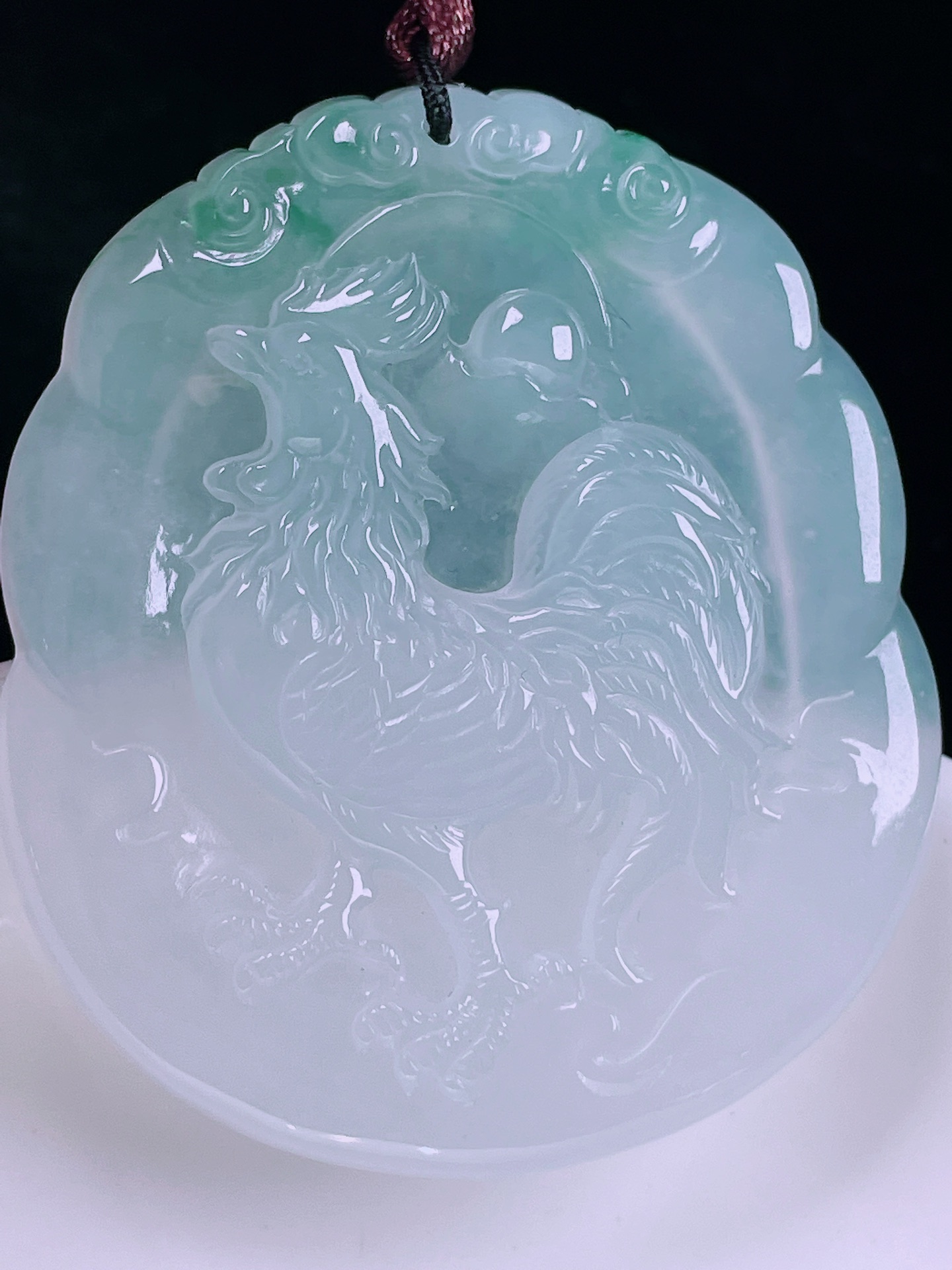 ️冰种鸡牌，老种起光，细底通透，尺寸：48.6/42.4/6mm0509