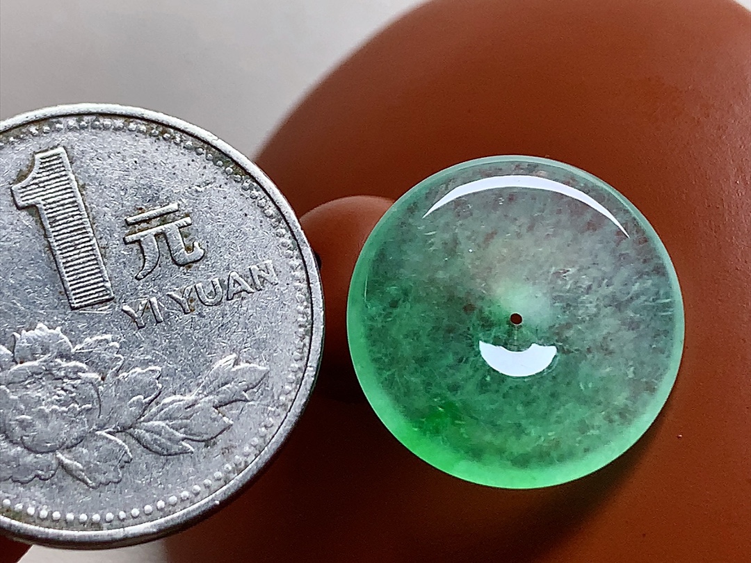 ️ 玻璃种高翠怀古 色泽仙灵漂亮，种水，尺寸19*3.5