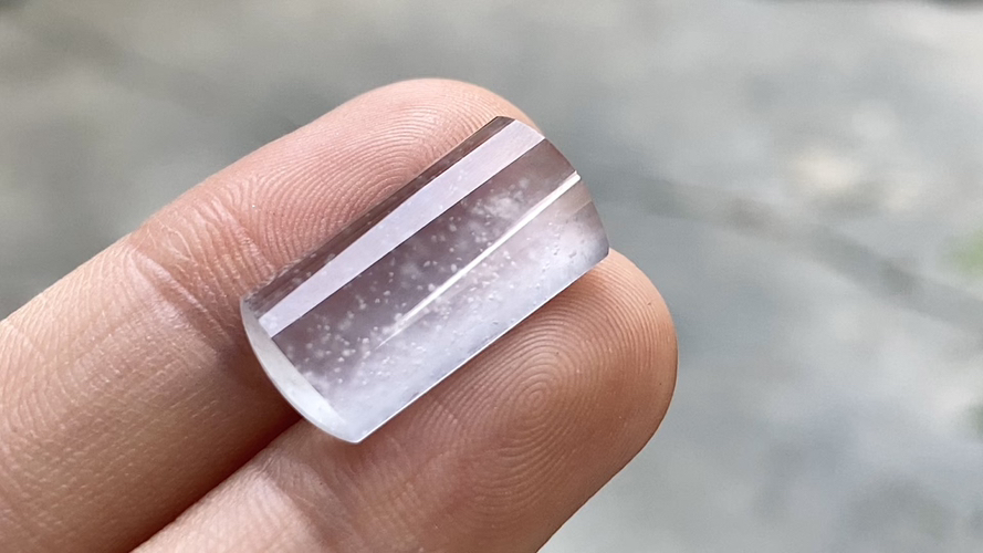 玻璃种雪花棉马鞍,无裂