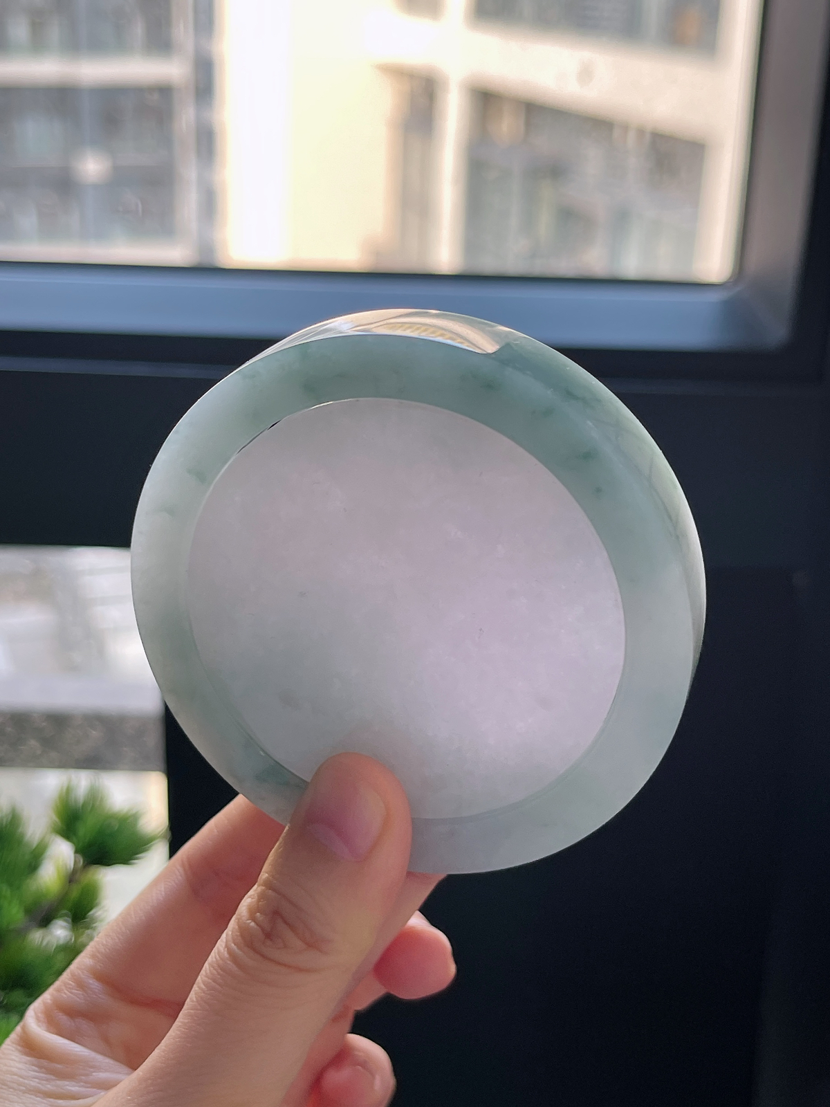 翡翠镯饼⭕️正圈最大做56.8