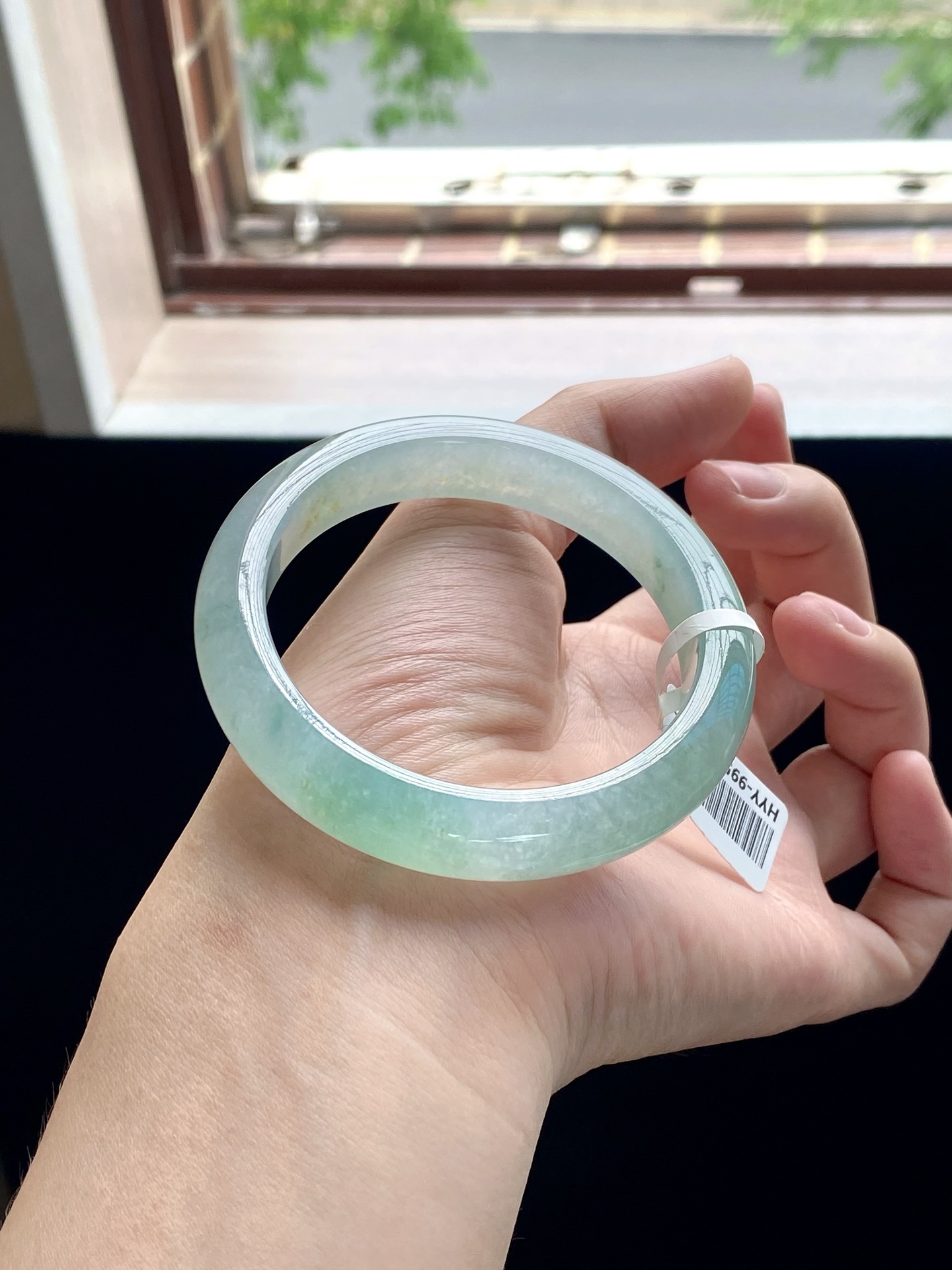 冰油青冰绿渐变半山水正圈成品 HYY-9950 ⭕️55.5-11.5-8.5