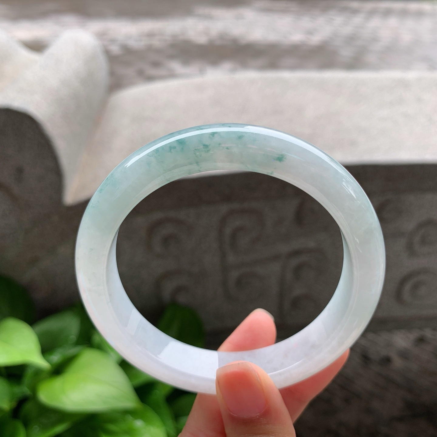 大圈口 60.5-12.7-8.8，冰飘花正圈手镯..