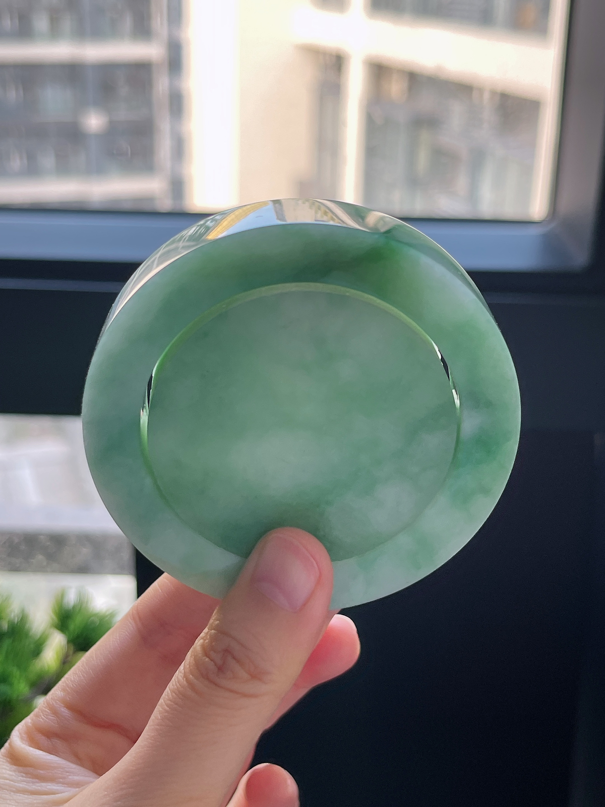 翡翠镯饼⭕️正圈最大做54，最小做51.6