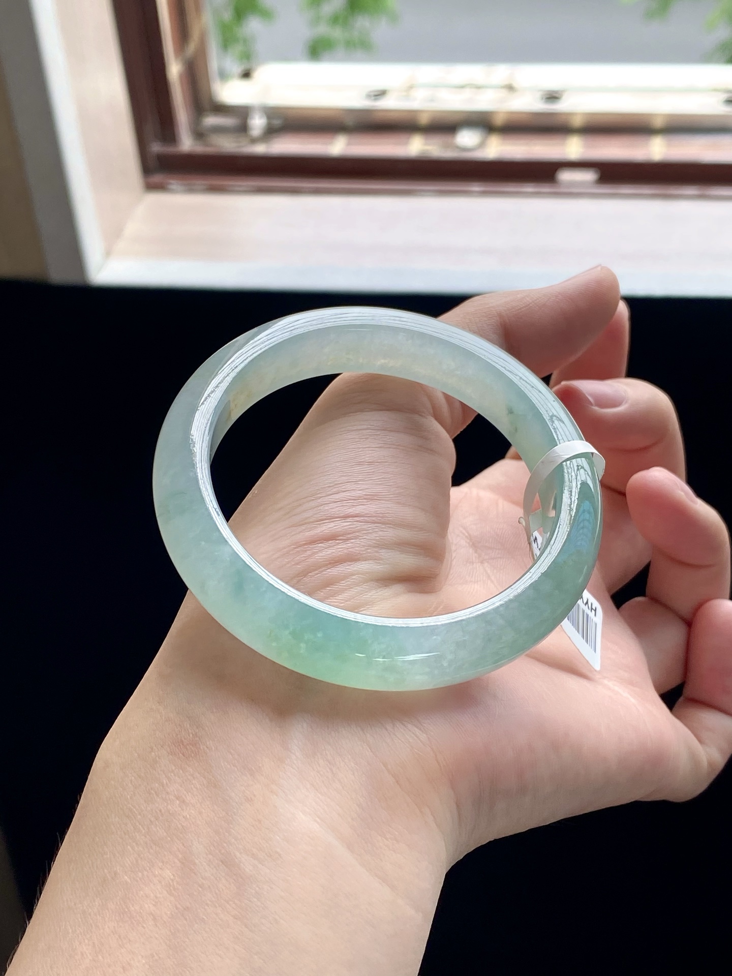 冰油青冰绿渐变半山水正圈成品 HYY-9950 ⭕️55.5-11.5-8.5