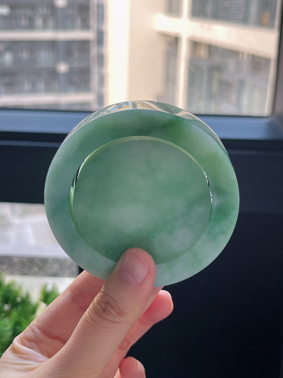 翡翠镯饼⭕️正圈最大做54，最小做51.6