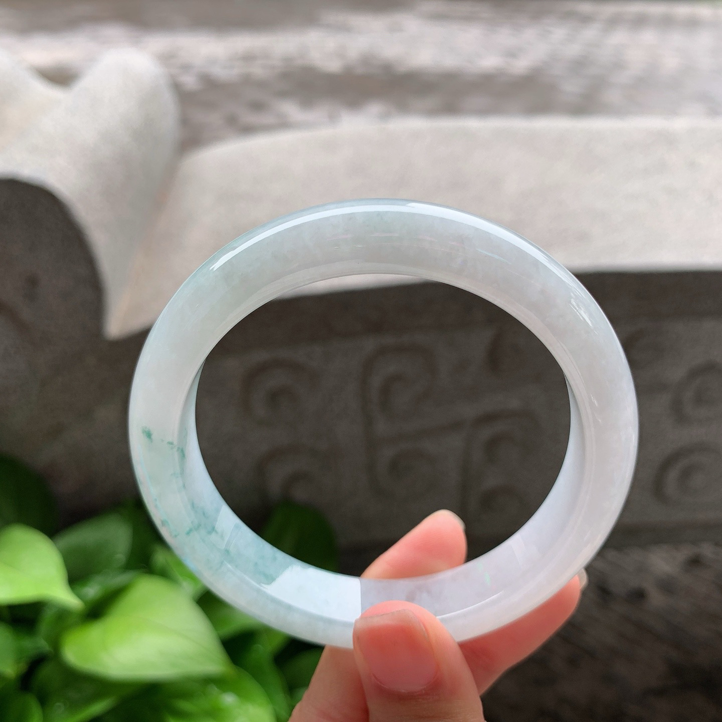 大圈口 60.5-12.7-8.8，冰飘花正圈手镯..